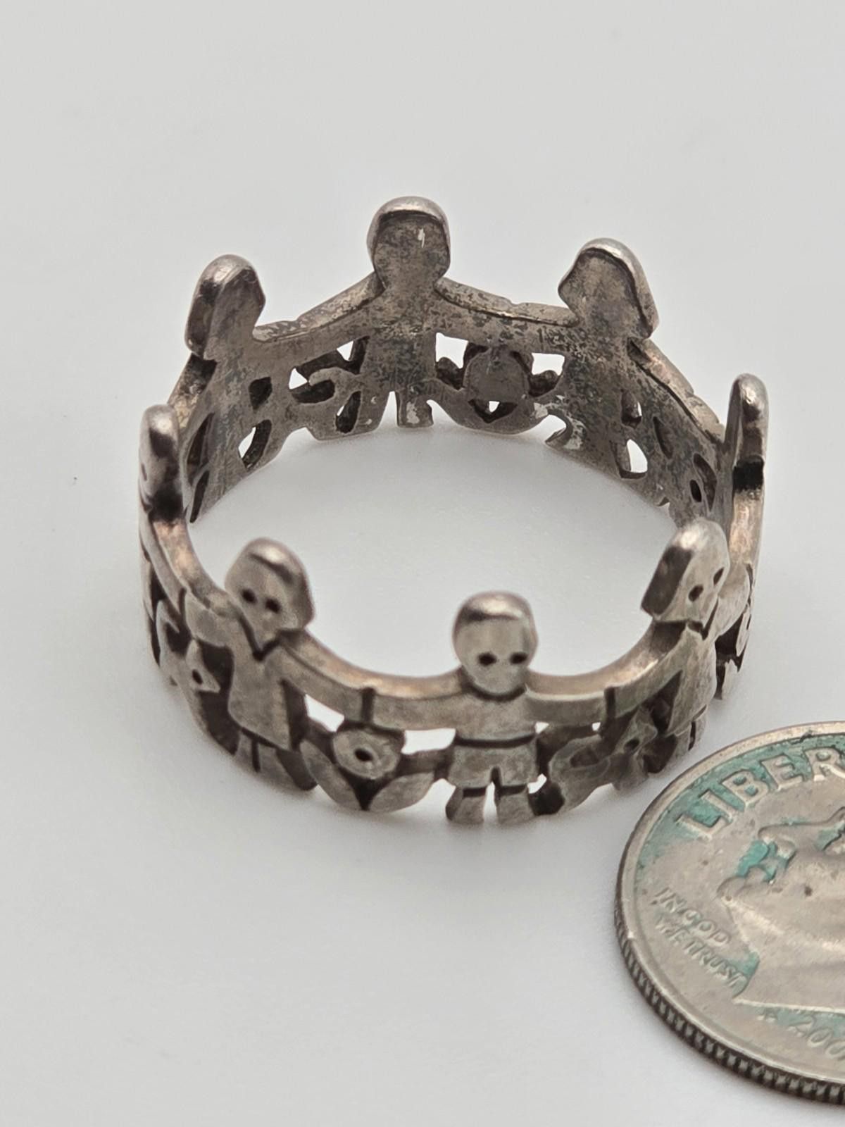 Other James Avery Sterling Silver Paper Doll Children Ring Sz 9.5 Size ONE SIZE - 2 Thumbnail