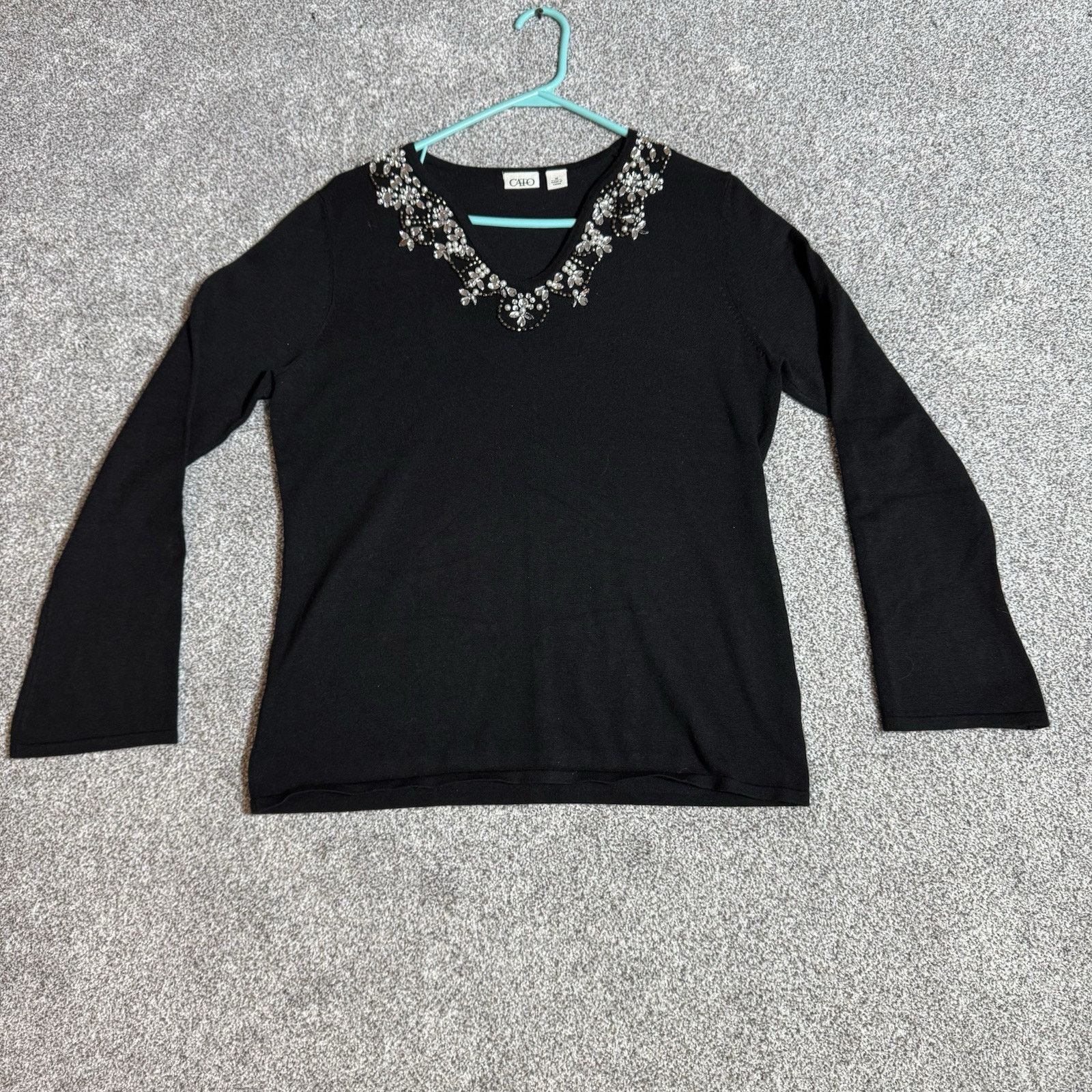 Other Vintage Y2K Top Womens M Beaded Embellished Feminine Chic Size M / US 6-8 / IT 42-44 - 1 Thumbnail