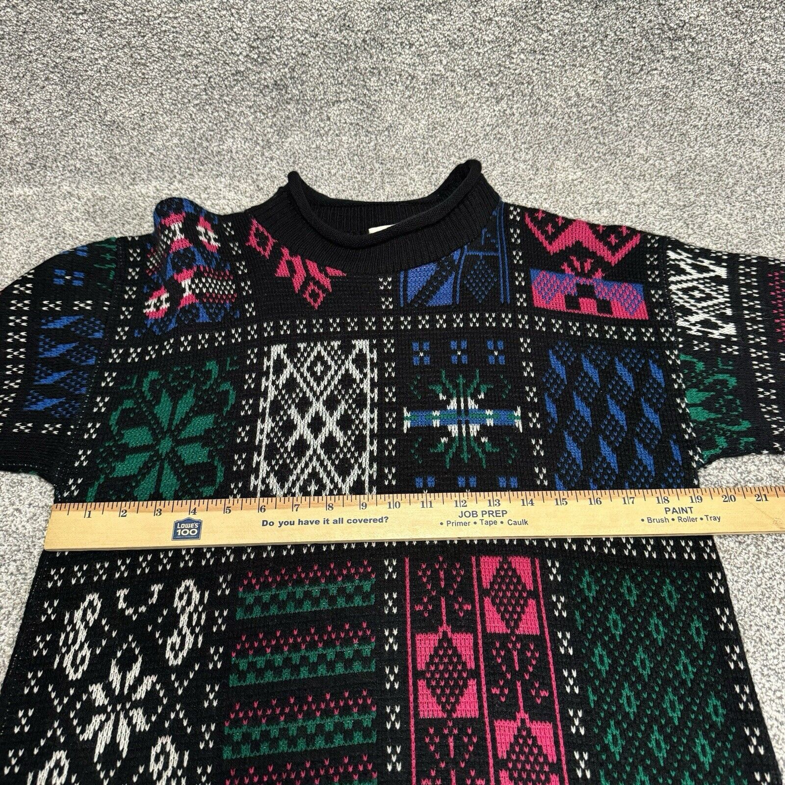 Other Vintage 80s Sweater Womens S Bright Winter Holiday Oversized Size S / US 4 / IT 40 - 5 Thumbnail