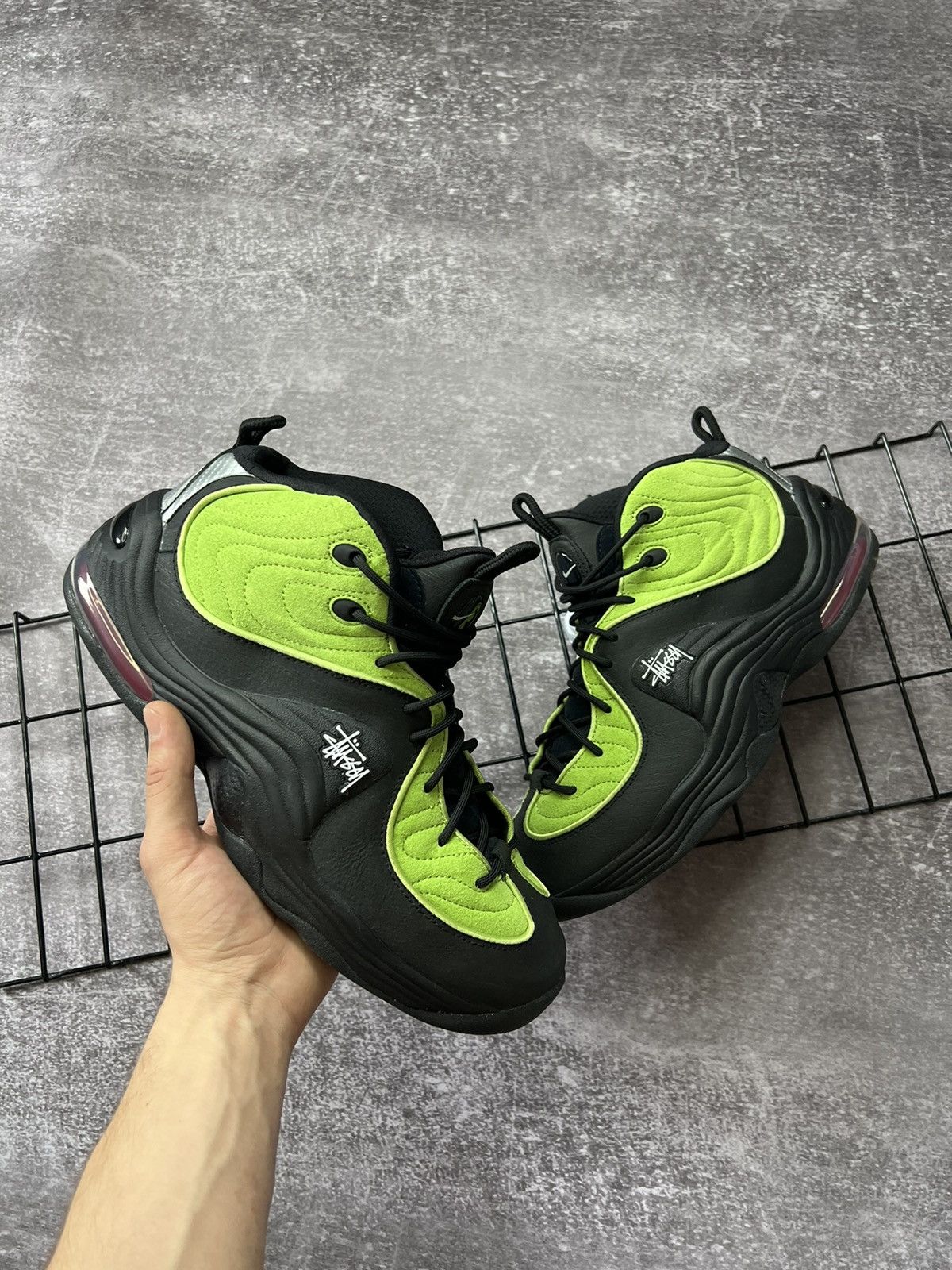 image of Nike Air Penny 2 Vivid Green Black Shoes, Men's (Size 11)