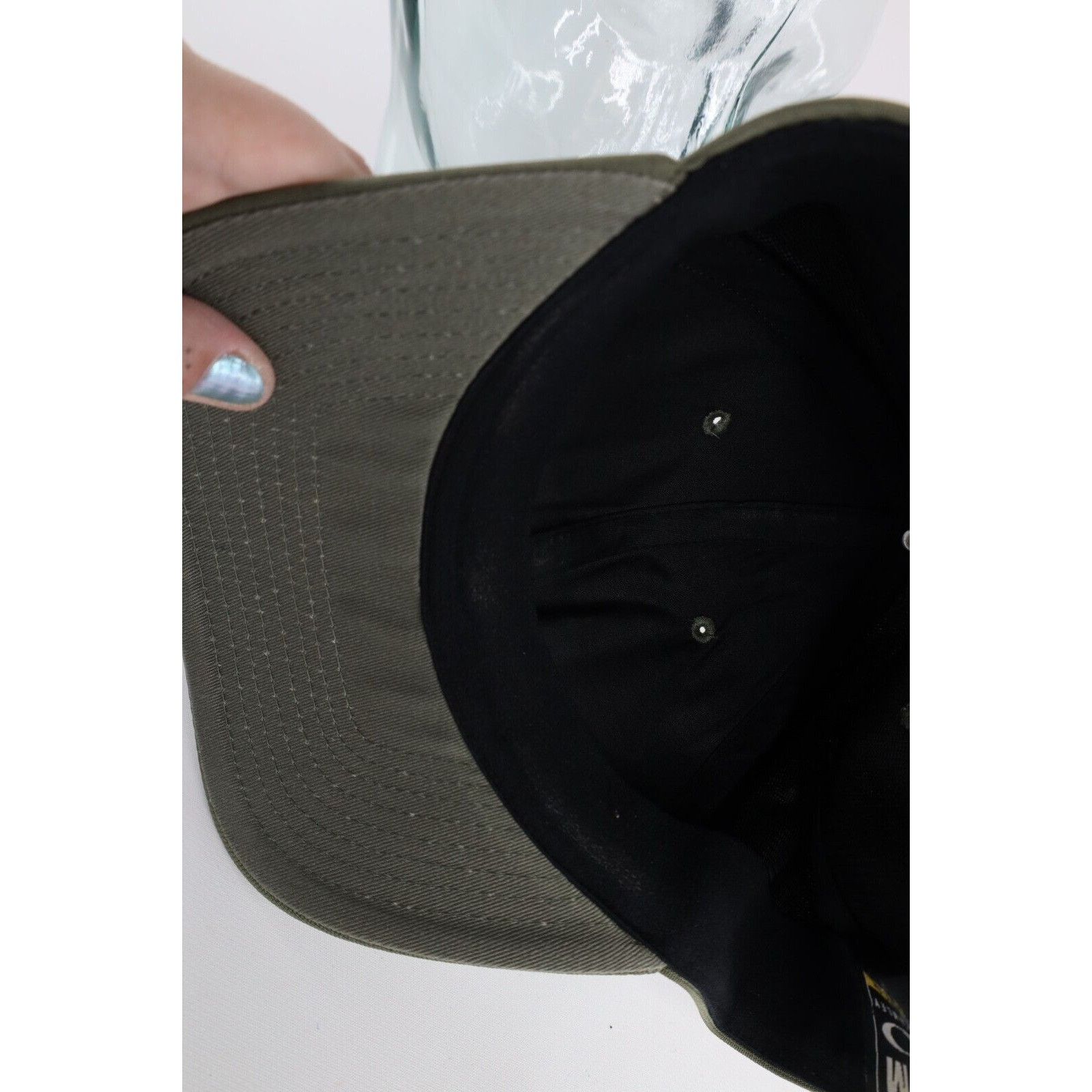 Oakley × Vintage Vintage Oakley Spell Out Metal O Logo Stretch Fitted Hat Cap Size ONE SIZE - 11 Thumbnail