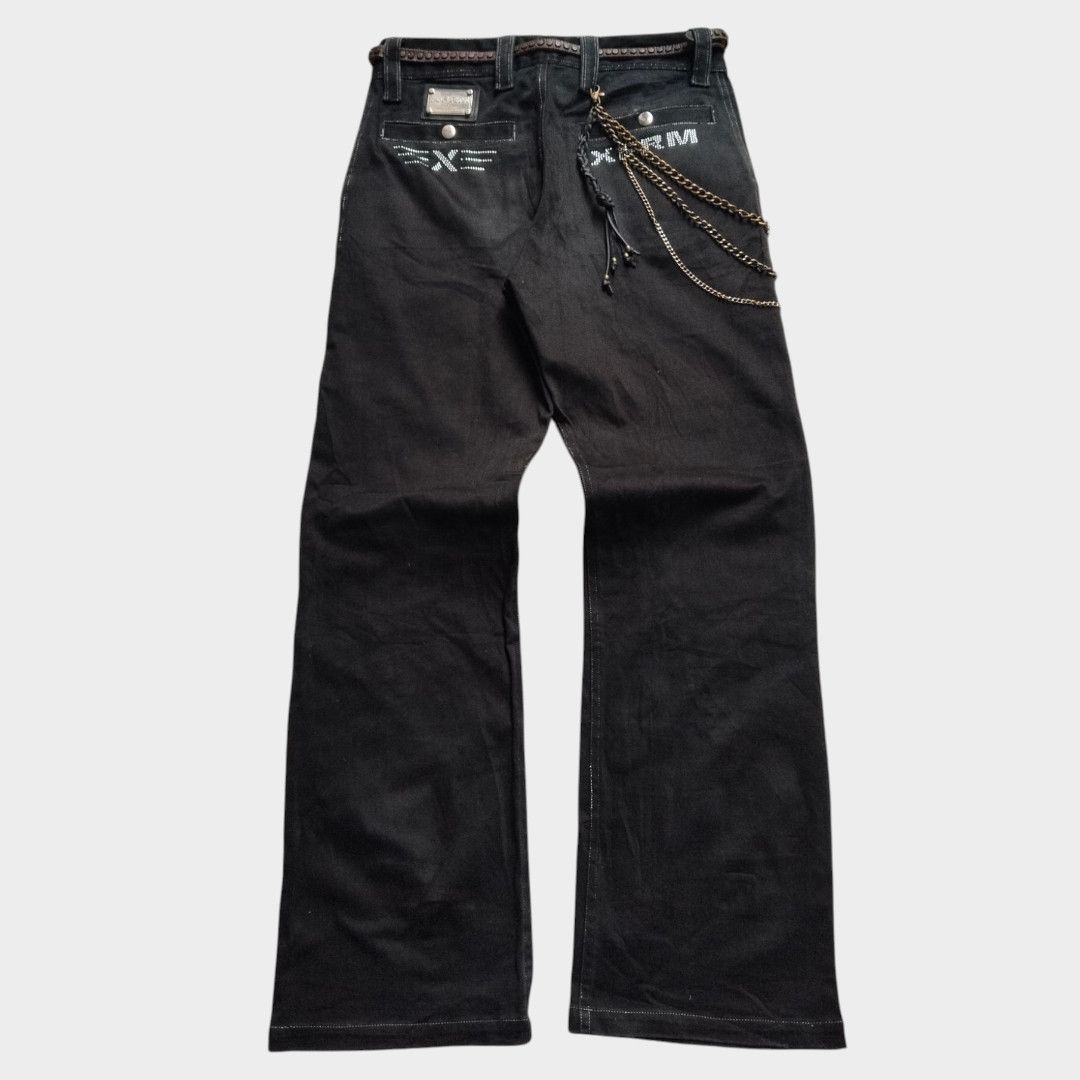If Six Was Nine × Japanese Brand × Le Grande Bleu (L.G.B.) Xfrm "Tranform" Rhinestone glitter sticth pant Size US 29 - 2 Thumbnail