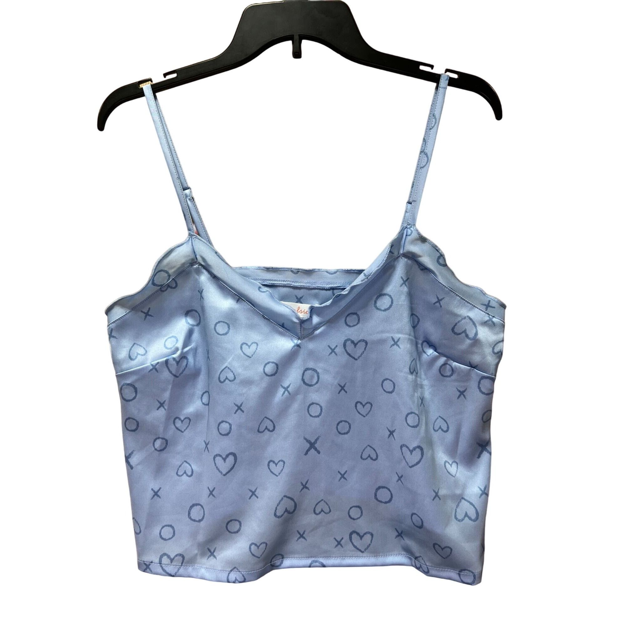 Other Colsie - Women's Satin Pajama Tank Top - Light Blue - Medium Size M / US 6-8 / IT 42-44 - 3 Thumbnail