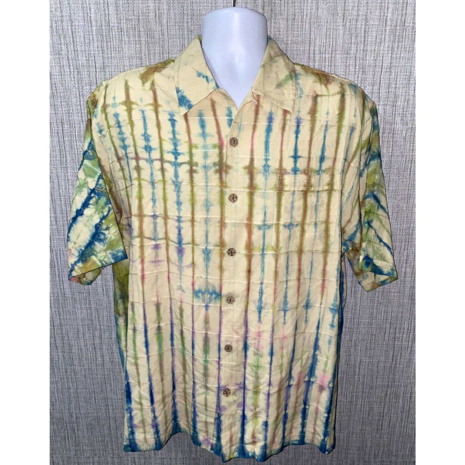 ALOHAS Jacquie And Uosis Mens Multi Color Short Sleeve Aloha Hawaiian Shirt Size L Size US L / EU 52-54 / 3 - 2 Thumbnail