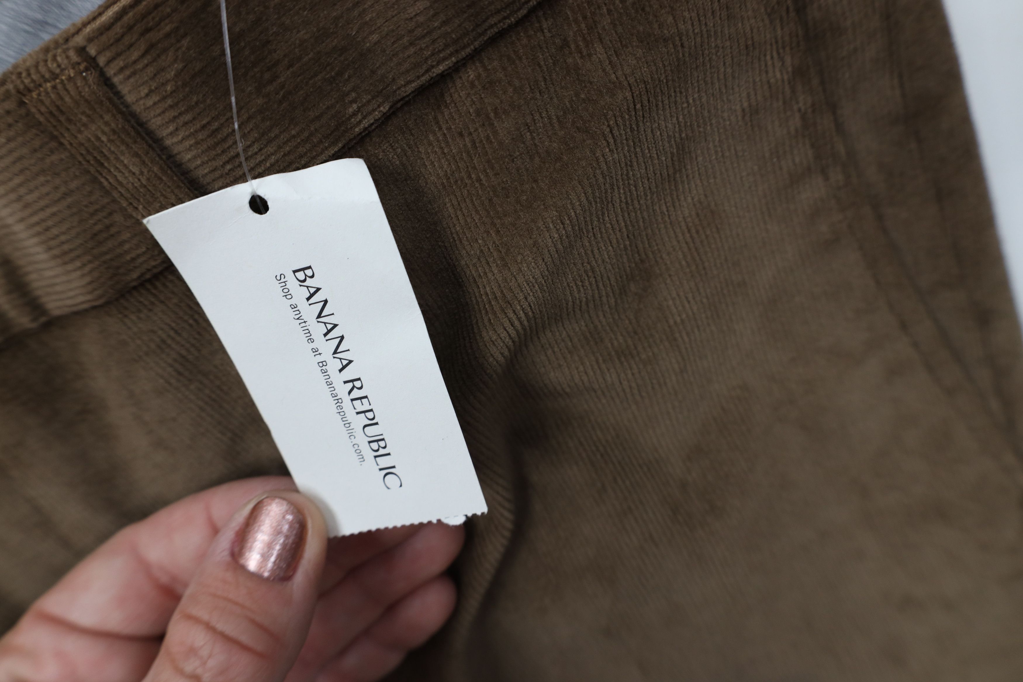 Banana Republic New Banana Republic Fit Stretch Corduroy Chino Pants Brown Size US 33 - 7 Thumbnail