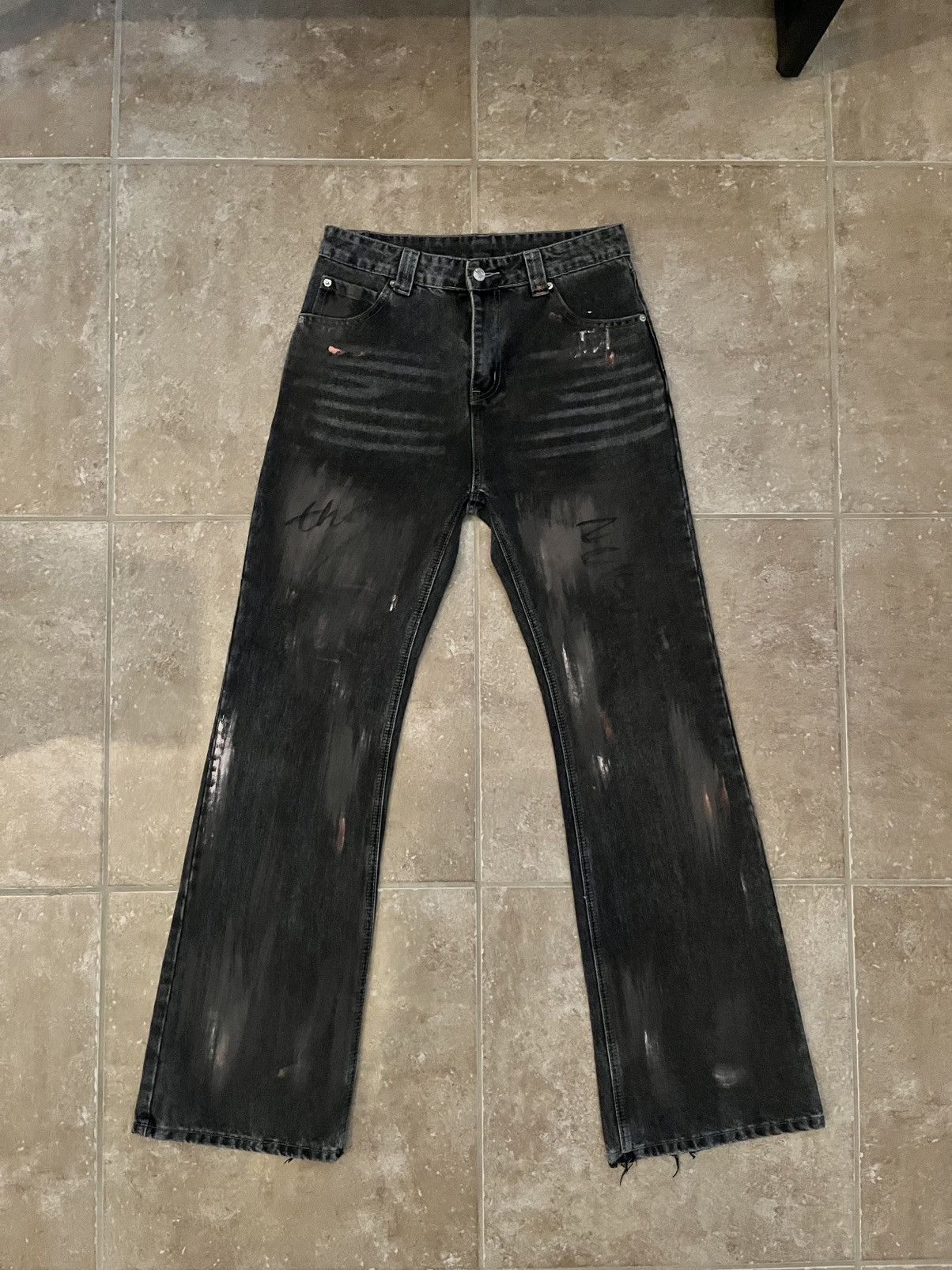 Japanese Brand × Other Flared Paint Jeans Size US 32 / EU 48 - 1 Thumbnail