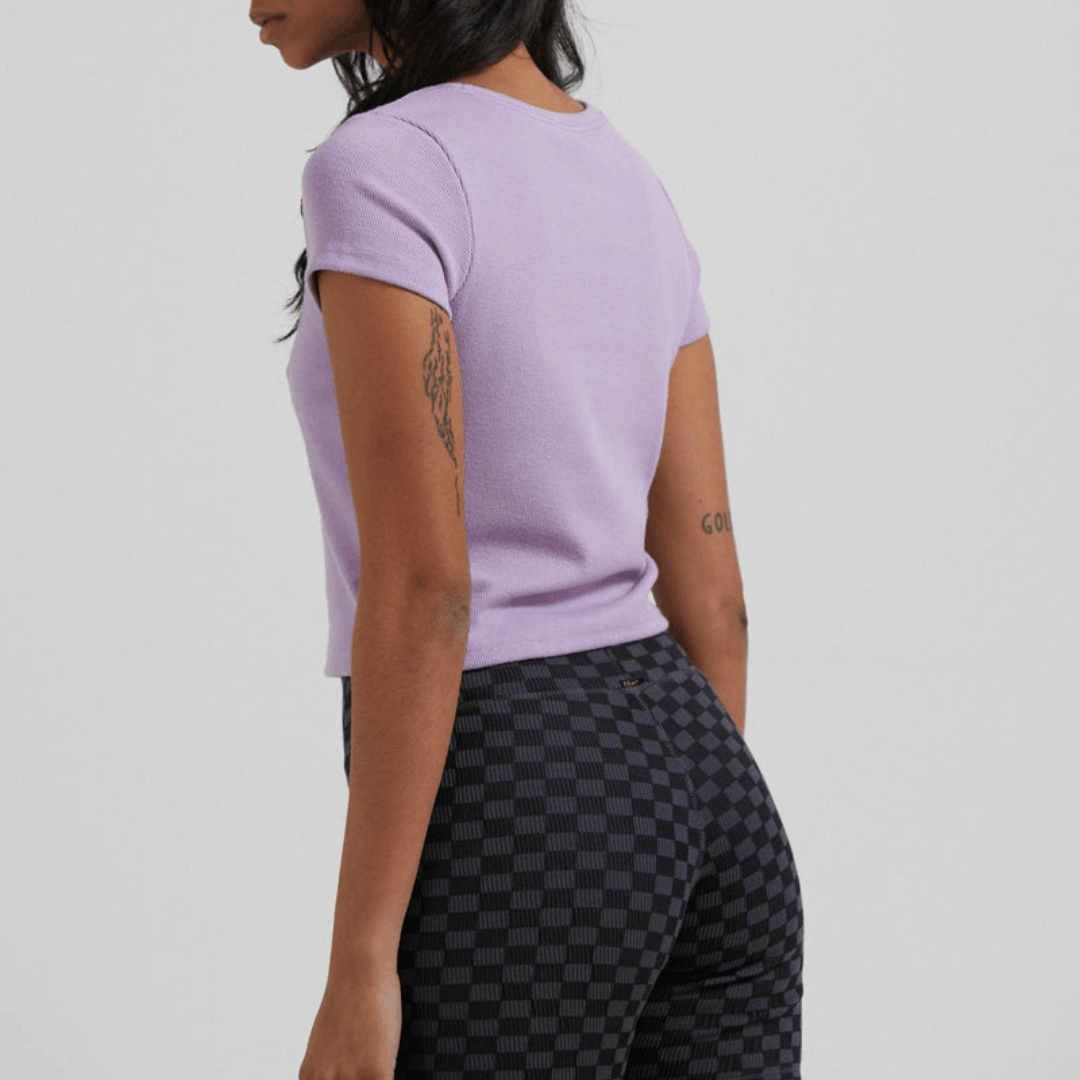 Afends Sample NWT Afends - Faith - Hemp Ribbed Purple T-Shirt Small Size S / US 4 / IT 40 - 8 Thumbnail