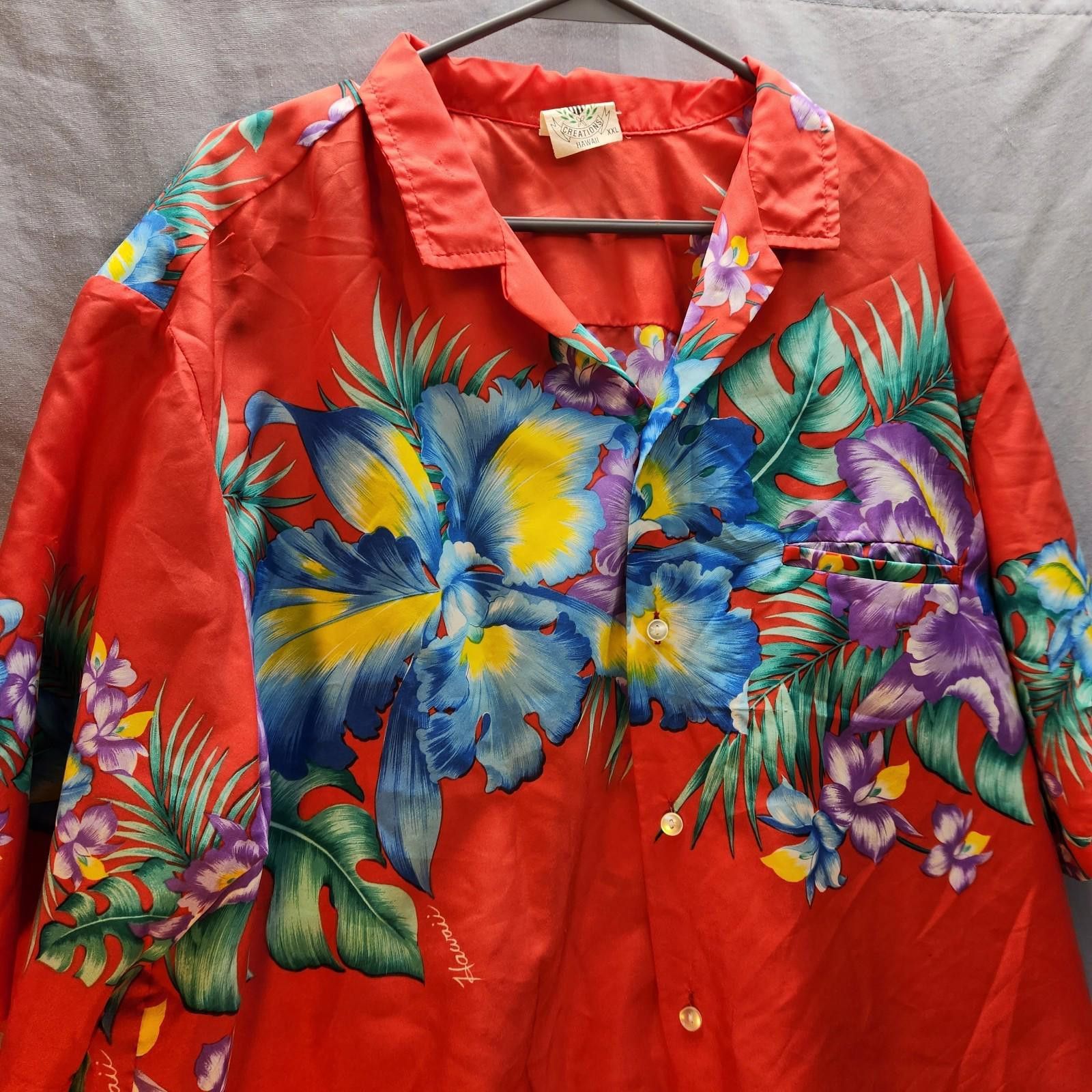 Designer Vintage Royal Creations Hawaiian Shirt Red Floral Size 2XL Size US XXL / EU 58 / 5 - 2 Thumbnail