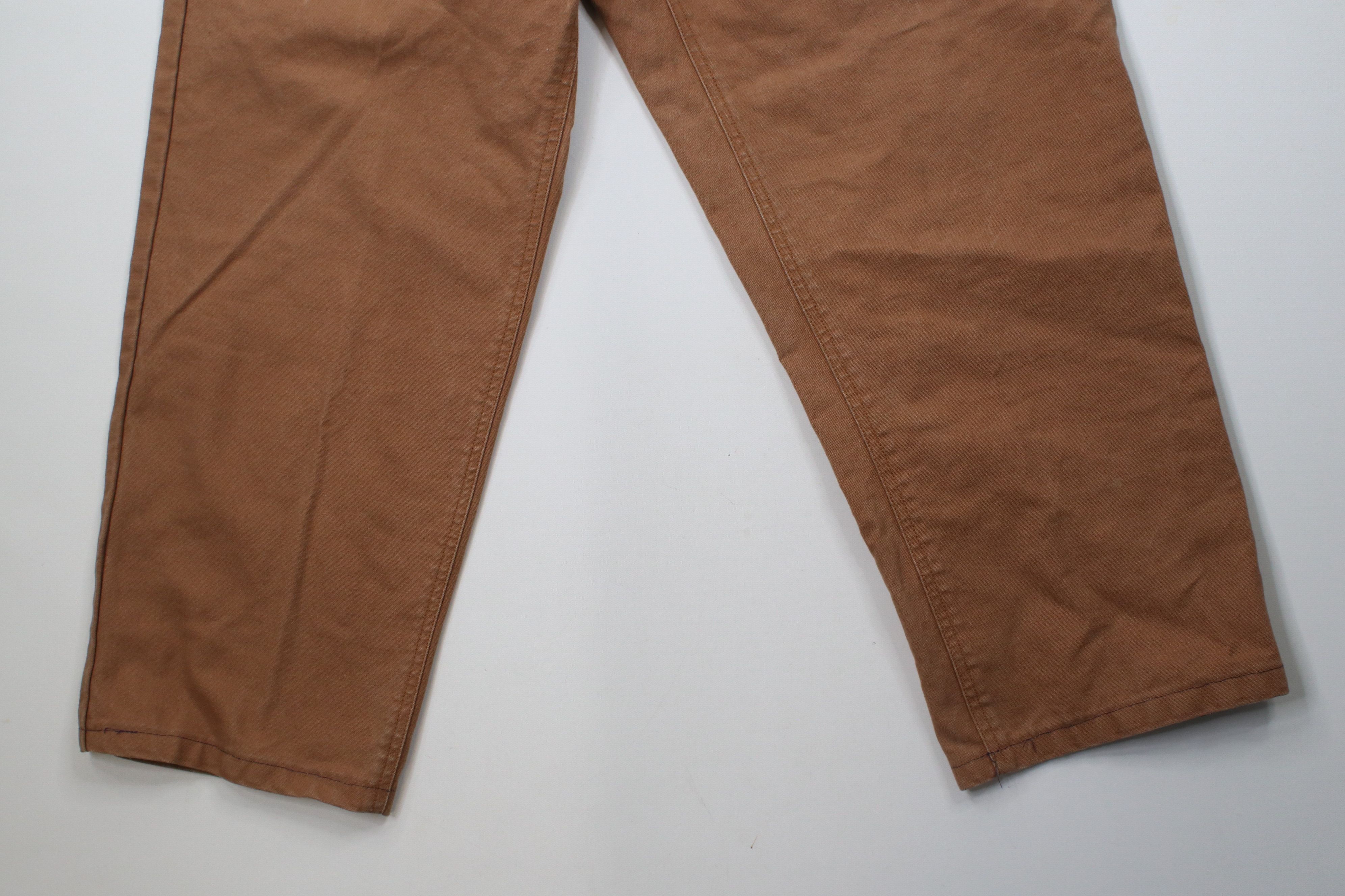 Cabelas × Vintage Vintage 90s Cabelas Distressed Canvas Pants Brown Cotton Size US 34 / EU 50 - 4 Thumbnail