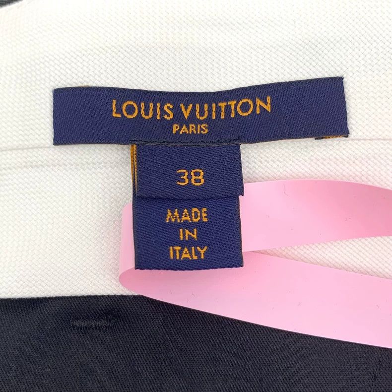 Louis Vuitton Louis Vuitton Black overlapping waistband linen slacks sho Size 37" - 5 Thumbnail