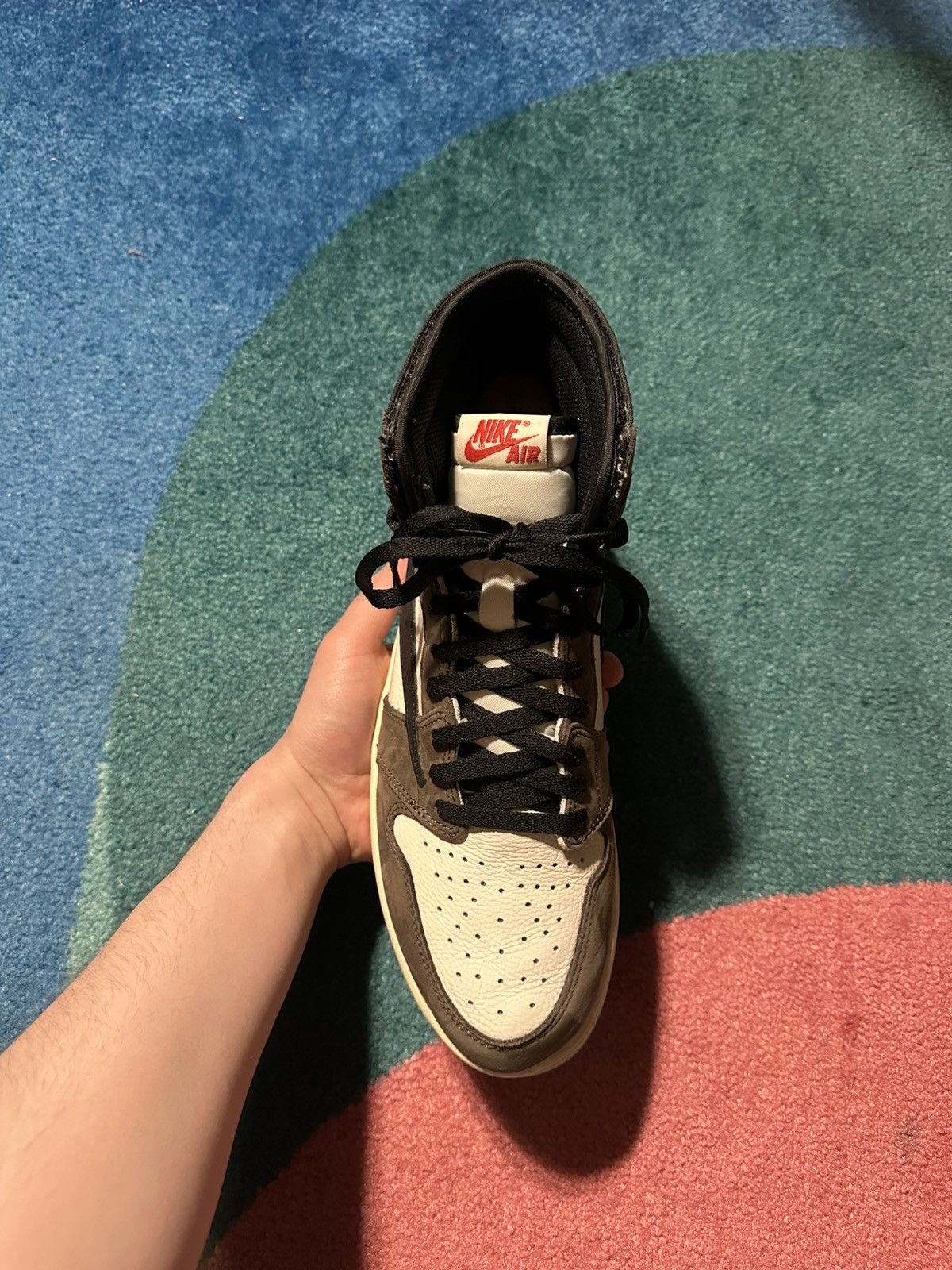 Jordan Brand × Nike × Travis Scott Travis Scott x Air Jordan 1 Retro High OG ‘Mocha’ Size US 11.5 / EU 44-45 - 2 Thumbnail
