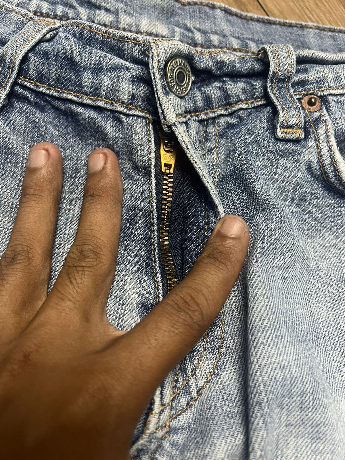 14th Addiction 7 For All Mankind Bootcut Jeans Distressed Denim (42) Size 27" / US 4 / IT 40 - 10 Thumbnail