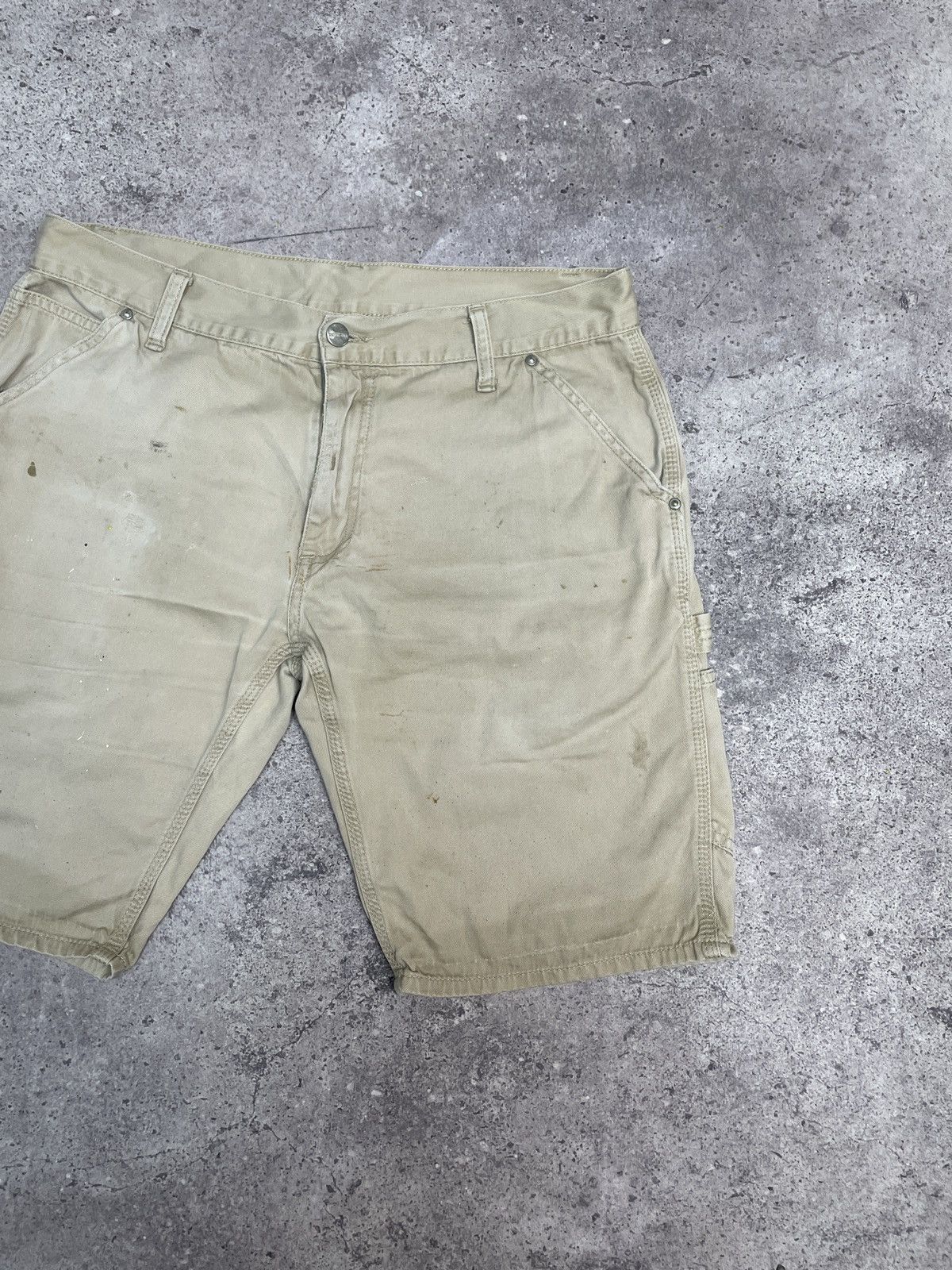 Carhartt Vintage Carhartt Wip Double Knee Single Cargo Shorts Pants Size US 31 - 4 Thumbnail