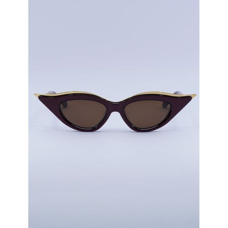 Valentino Valentino V-GOLDCUT-II VLS-114B Sunglasses Bordeaux Cat Eye Size ONE SIZE - 6 Thumbnail