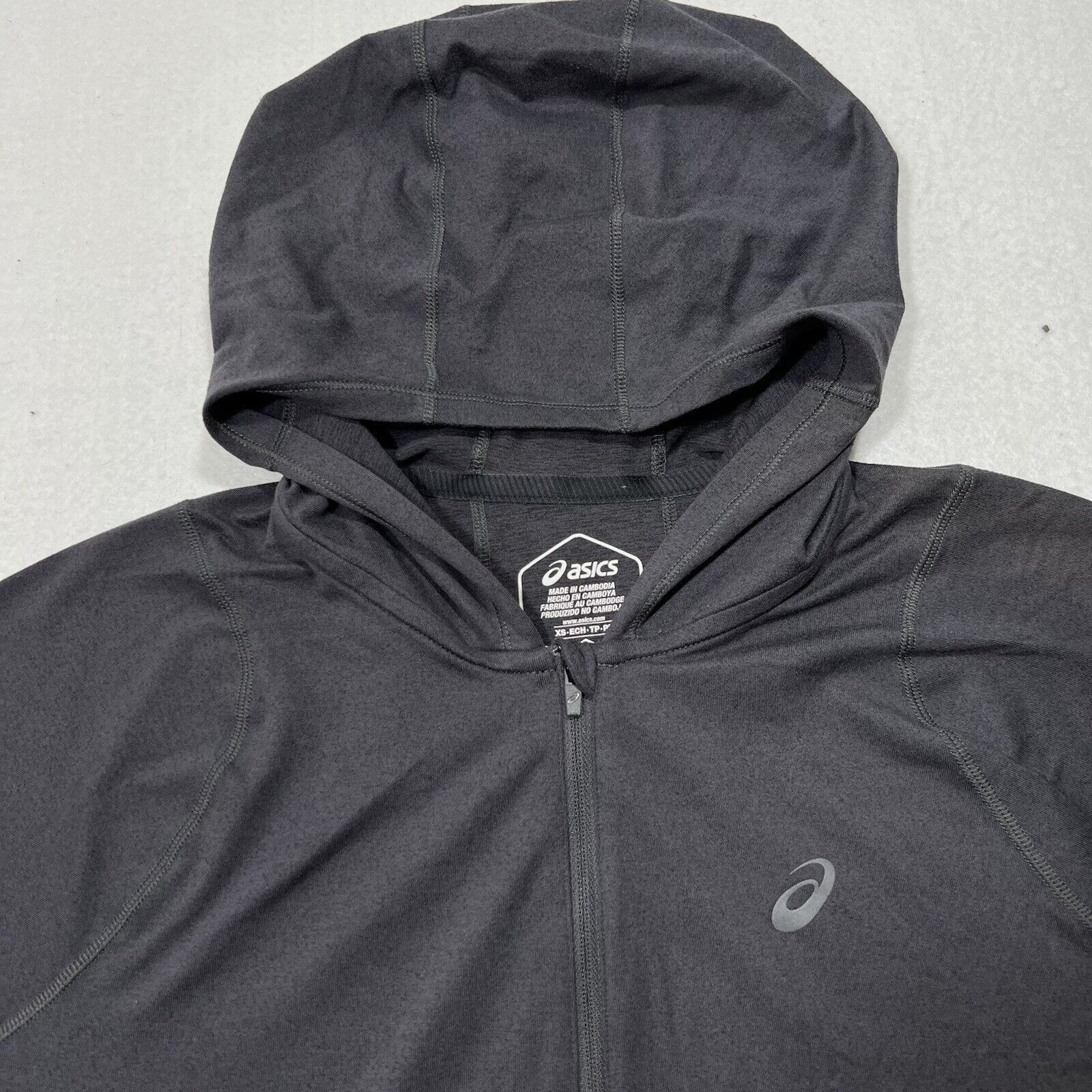 Asics Asics XS 1/2 Zip Hoodie Athletic Running Logo Sweatshirt Size XS / US 0-2 / IT 36-38 - 2 Thumbnail