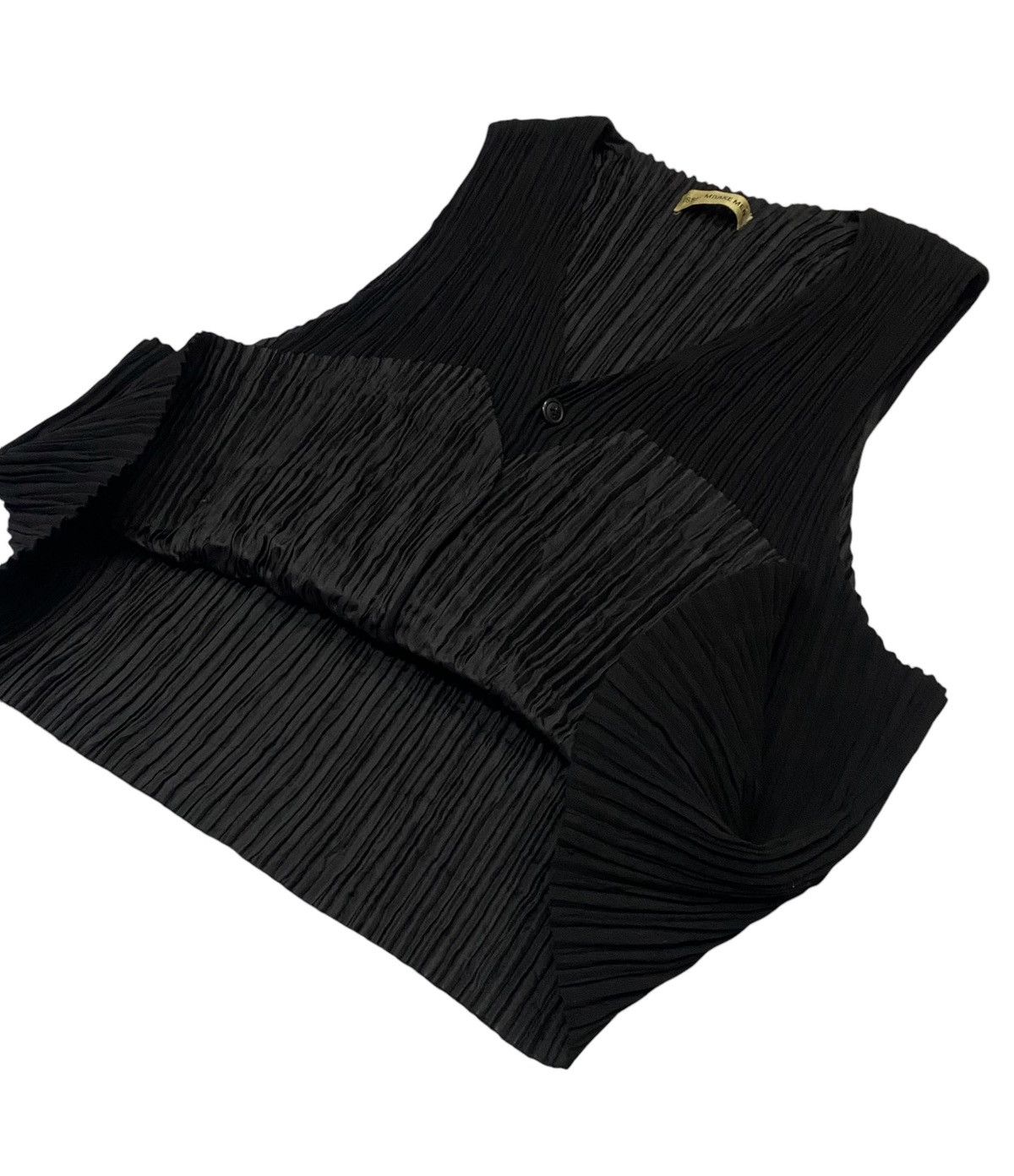 Issey Miyake 🔥Issey Miyake Men Pleated Button Ups Vest Size US M / EU 48-50 / 2 - 8 Thumbnail