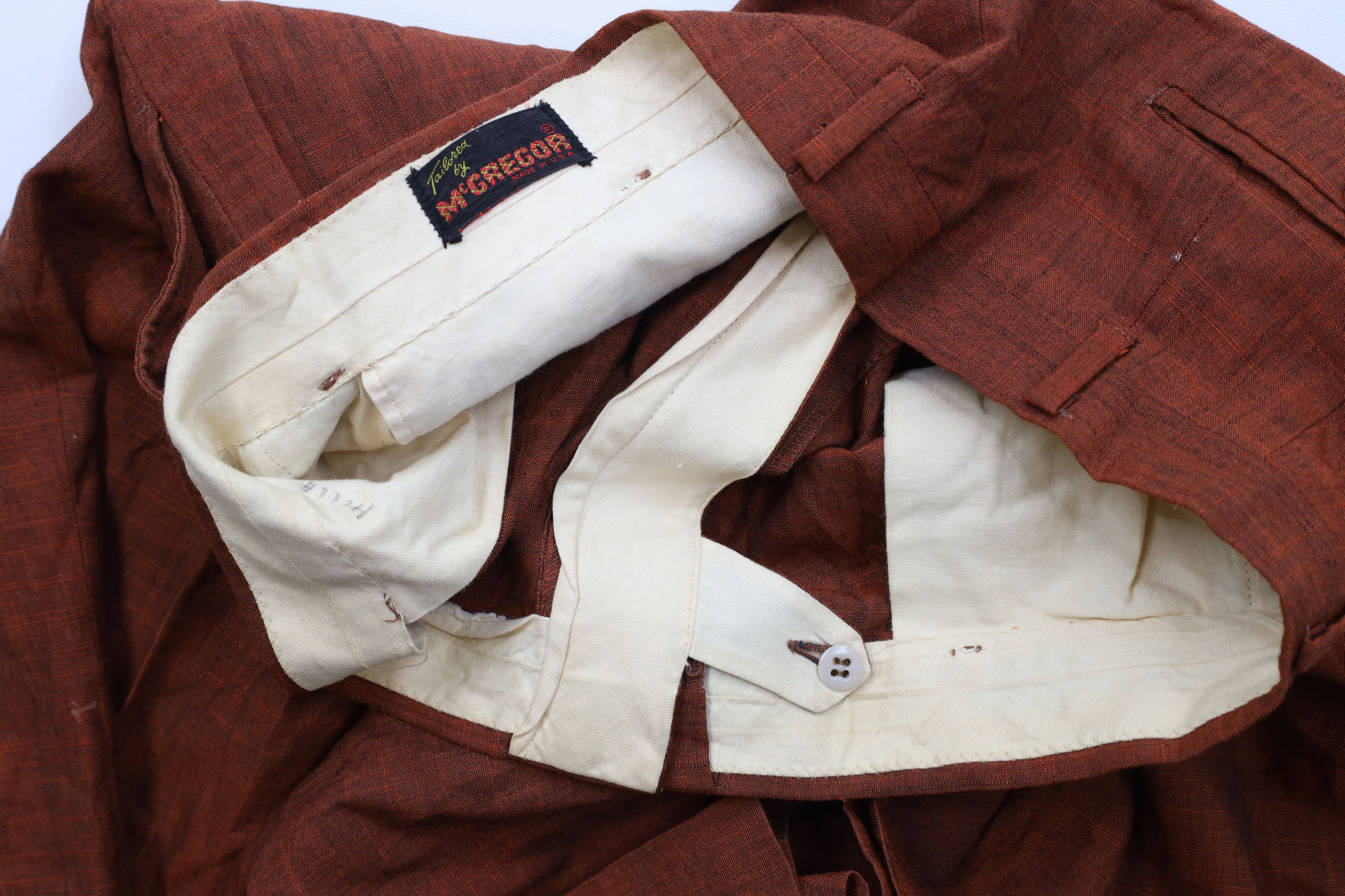 Vintage Vintage 50s Rockabilly Fleck Rayon Gabardine Chino Pants USA Size US 34 / EU 50 - 10 Thumbnail