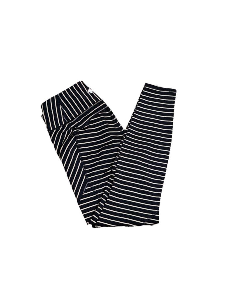 Athleta ATHLETA STRIPE CONTENDER LEGGING 25” NAVY WHITE SIZE SMALL Size 27" / US 4 / IT 40 - 9 Thumbnail