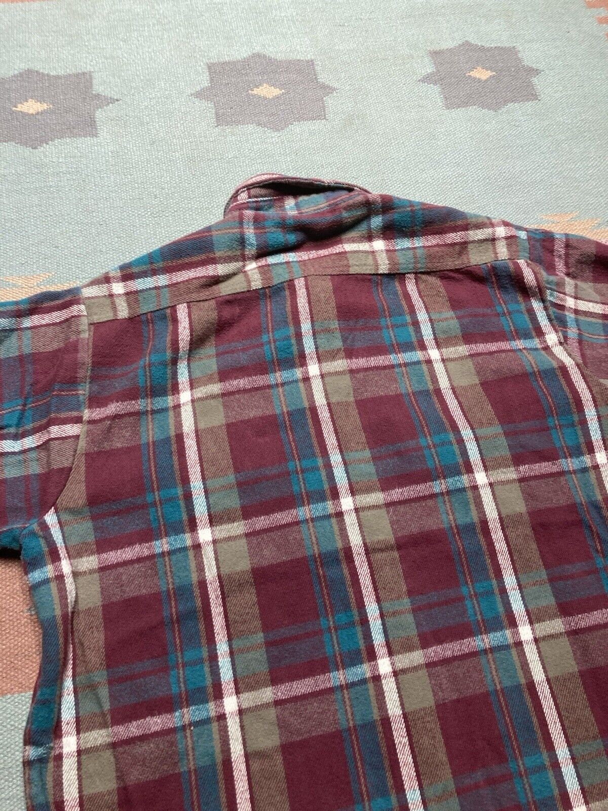 FiveBrother × Vintage VTG five brother flannel shirt woven cotton check XL tall Size US XL / EU 56 / 4 - 6 Thumbnail