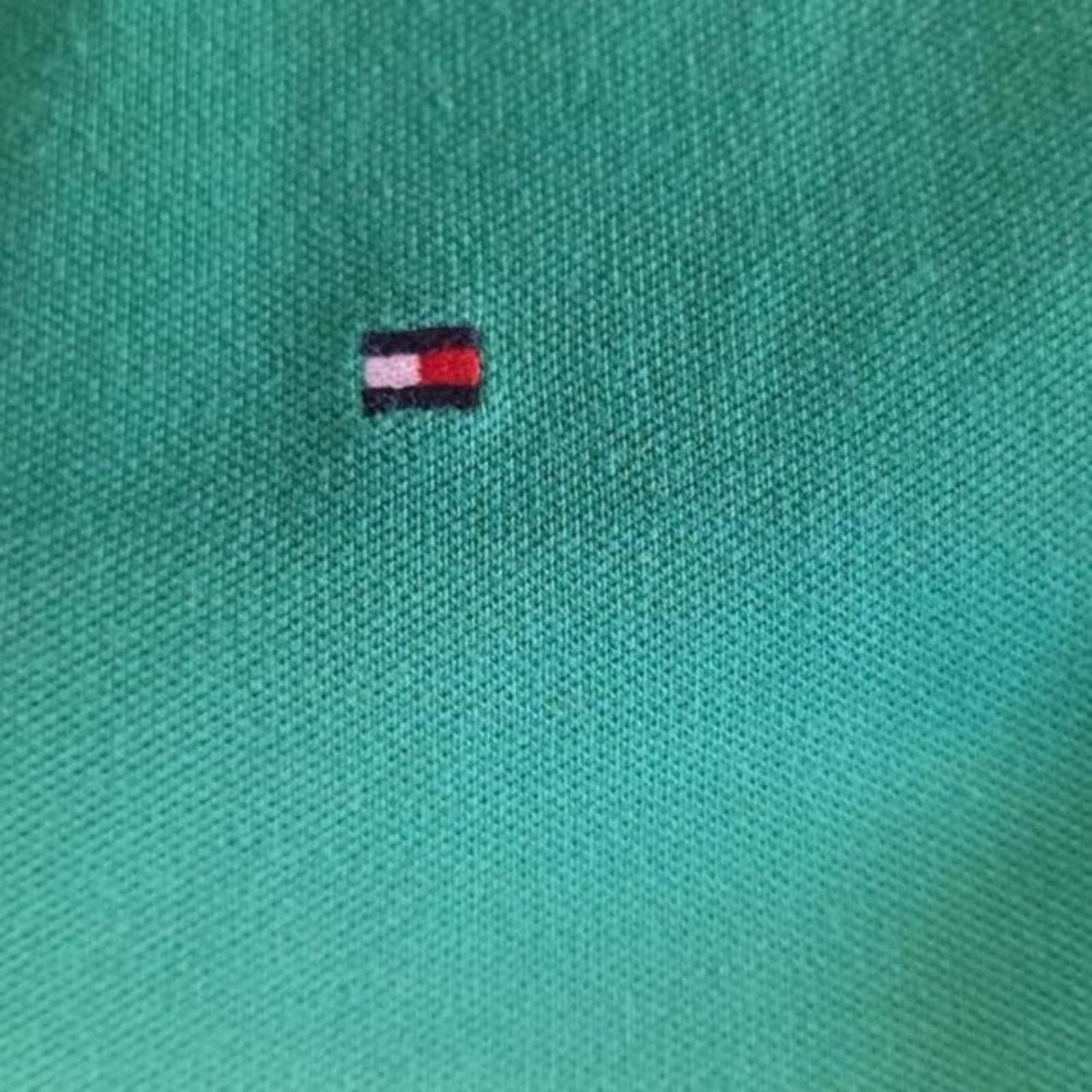 Tommy Hilfiger Tommy Hilfiger Green‎ Polo With Embroidered Logo Size US S / EU 44-46 / 1 - 3 Thumbnail