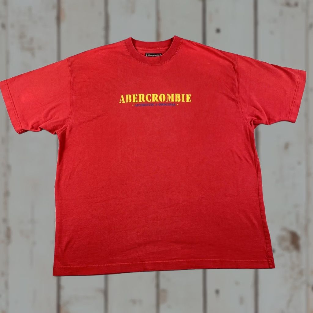 Abercrombie & Fitch VINTAGE Abercrombie & Fitch Shirt XL Red Outdoor Goods Y2K Made In US Marina Islands Mens Size US XL / EU 56 / 4 - 1 Thumbnail