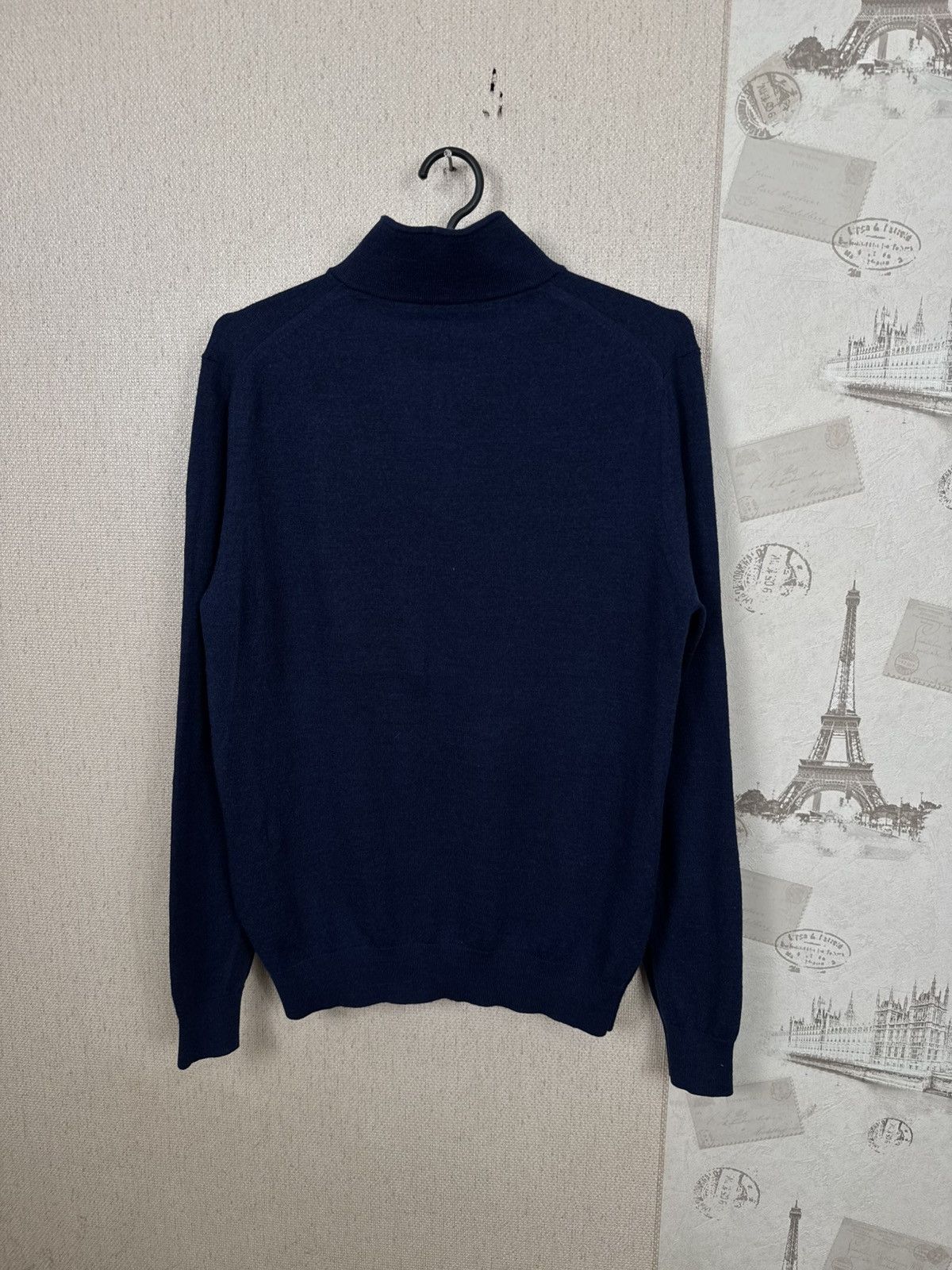 Reiss Reiss Sweartshirt 1/4 Zip Wool Luxury Mens Blue Navy M Size US M / EU 48-50 / 2 - 15 Thumbnail