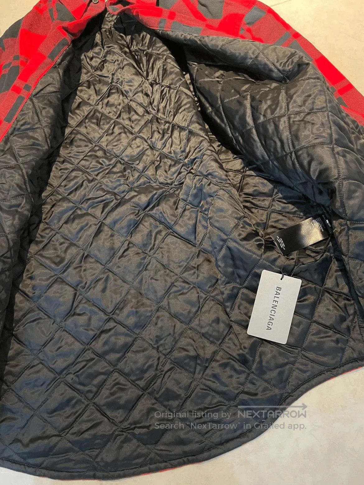 Balenciaga Balenciaga Oversized Plaid Cotton Filled Jacket. Size US XS / EU 42 / 0 - 3 Thumbnail