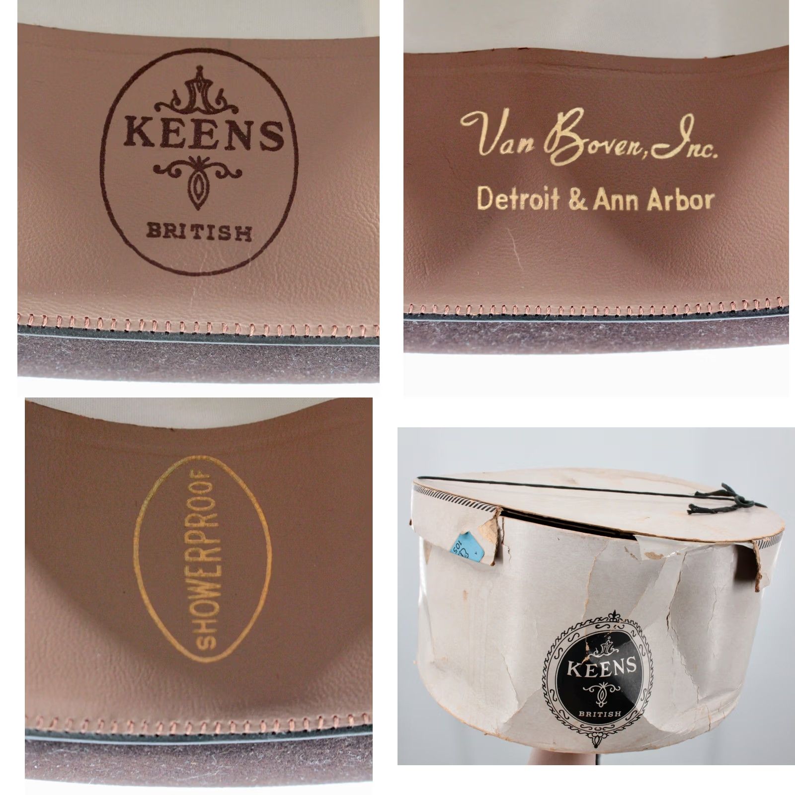 KEEN VINTAGE Keens Bowler Hat Dark Brown 7 1/8 Mens Size ONE SIZE - 8 Thumbnail
