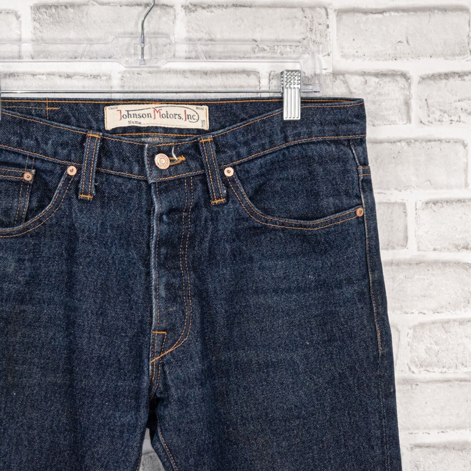 Johnson Motors Johnson Motors Inc Regid Denim Jeans indigo blue button fly Size US 32 / EU 48 - 9 Thumbnail