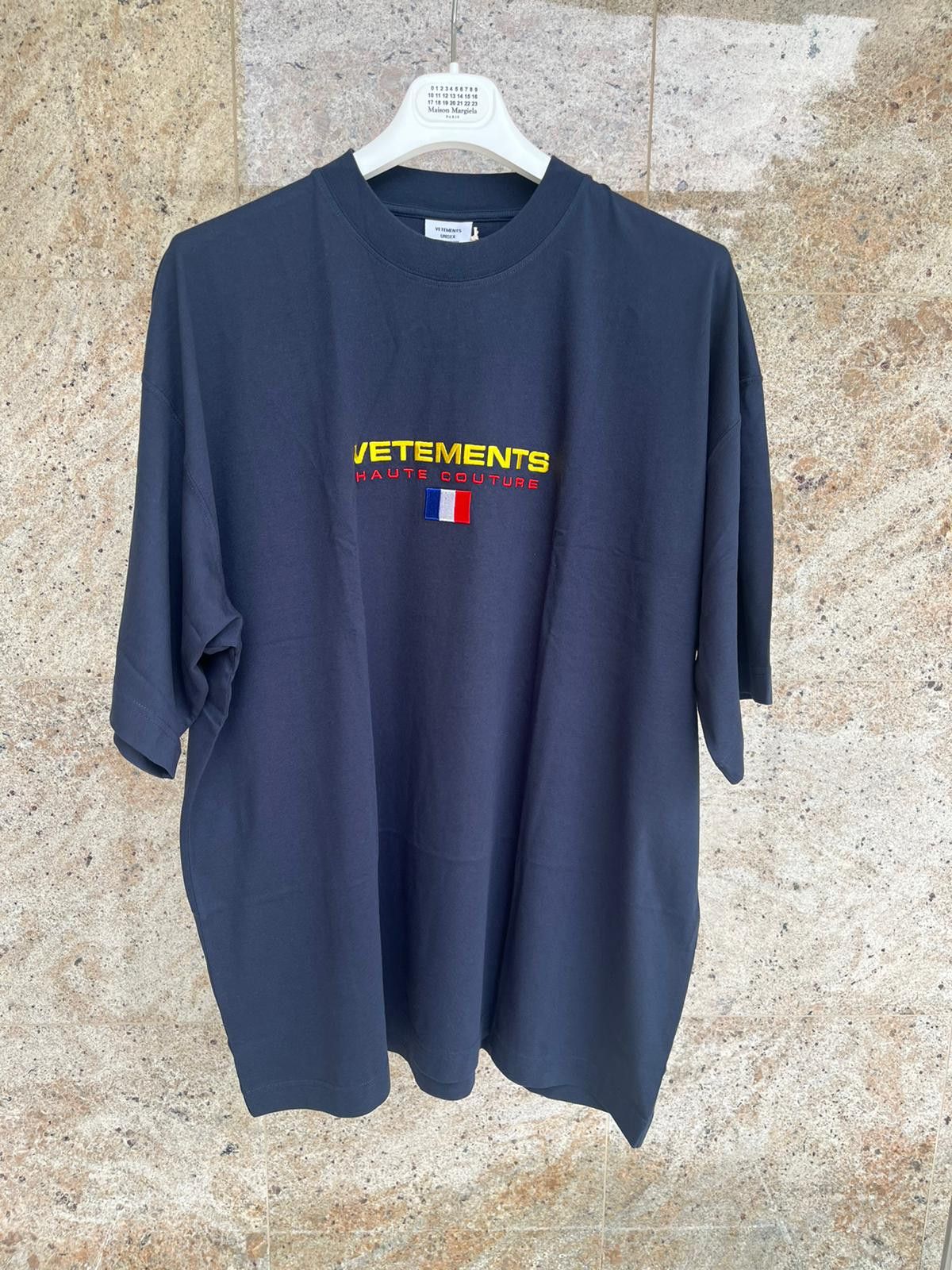 image of Vetements Haute Couture French Logo T-Shirt Ss In Blue, Men's (Size Medium)