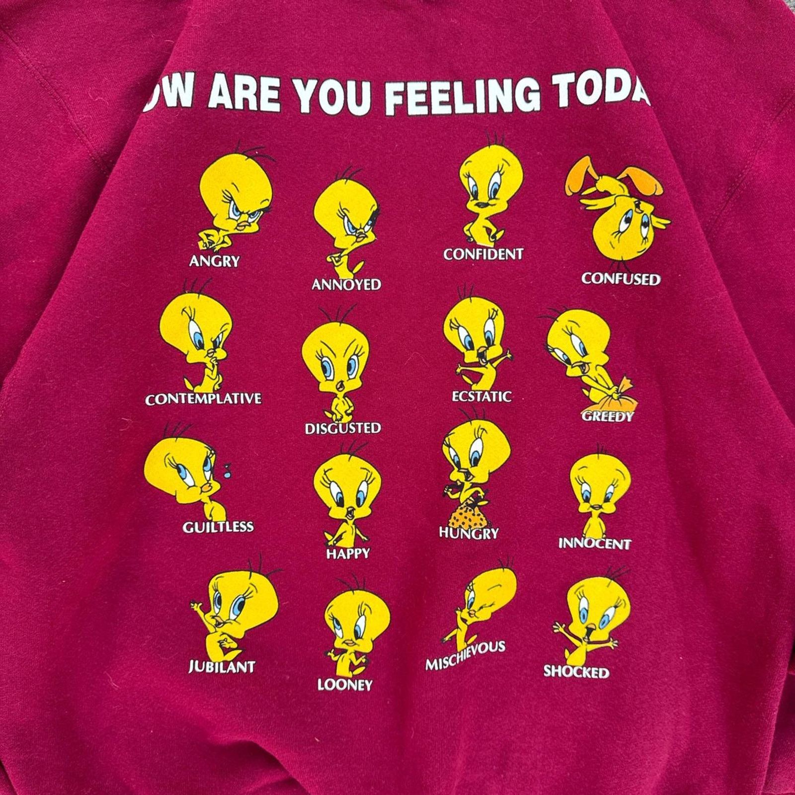 Warner Bros Vintage Warner Bros Tweety Emotions Crewneck – Size Medium Size M / US 6-8 / IT 42-44 - 3 Thumbnail