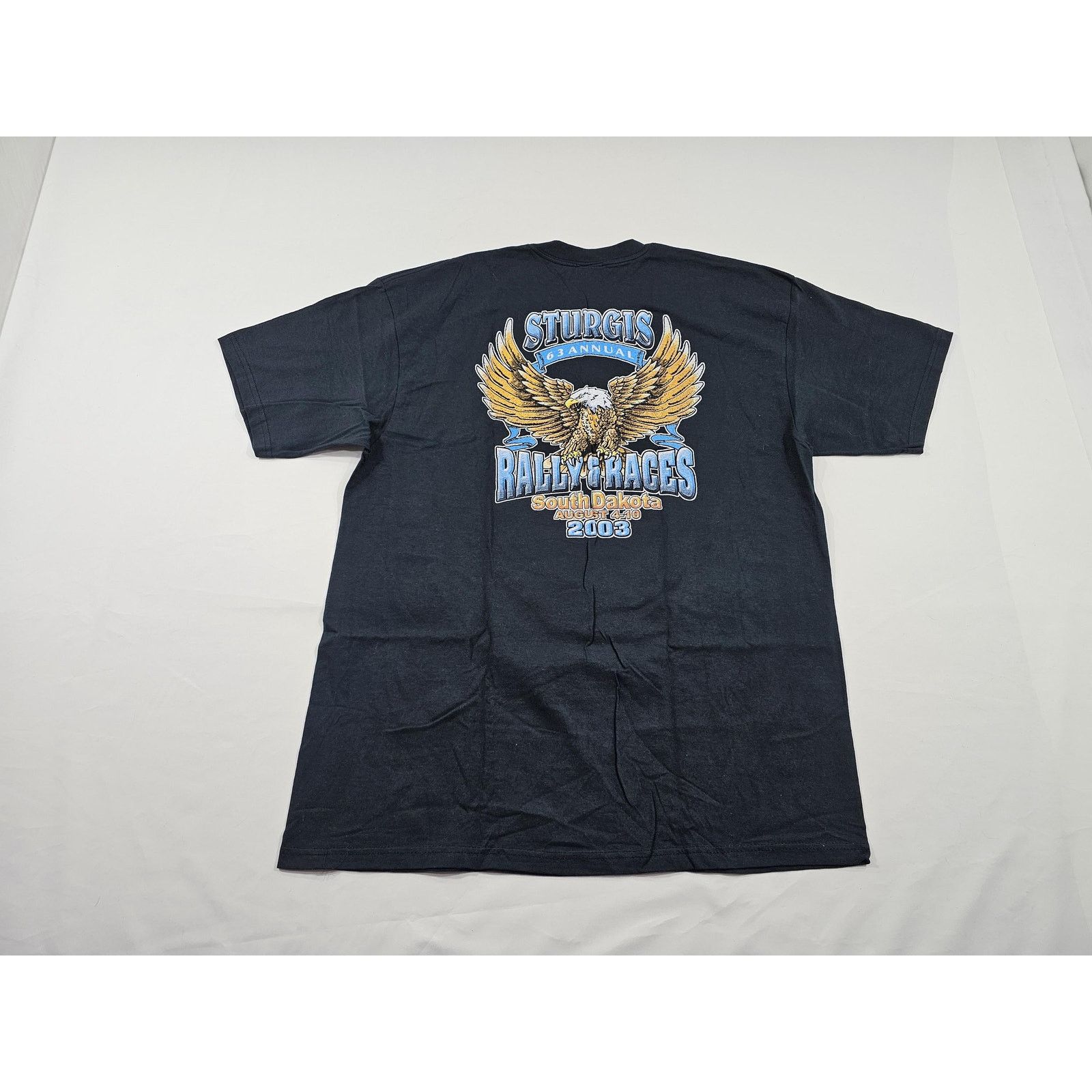 Anvil Sturgis 2003 Bike Rally Eagle Double Sided Sz XL Black Size US XL / EU 56 / 4 - 3 Thumbnail