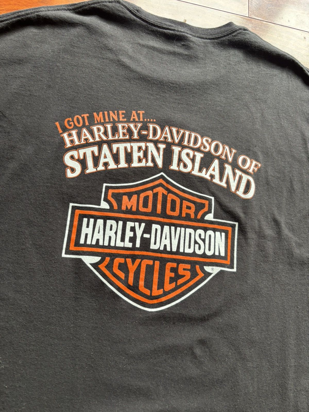 Harley Davidson XL - Harley Davidson Staten Island Hard Knockz T-shirt Size US XL / EU 56 / 4 - 5 Thumbnail