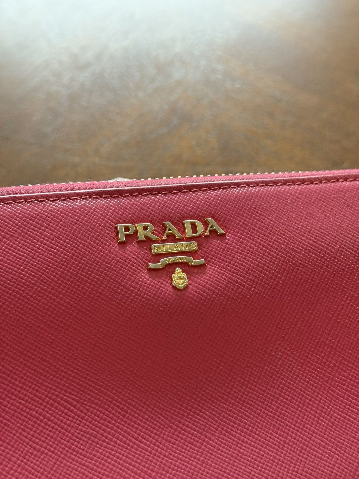 Prada Prada Zipper Wallet Pink W/ Box Size ONE SIZE - 2 Thumbnail