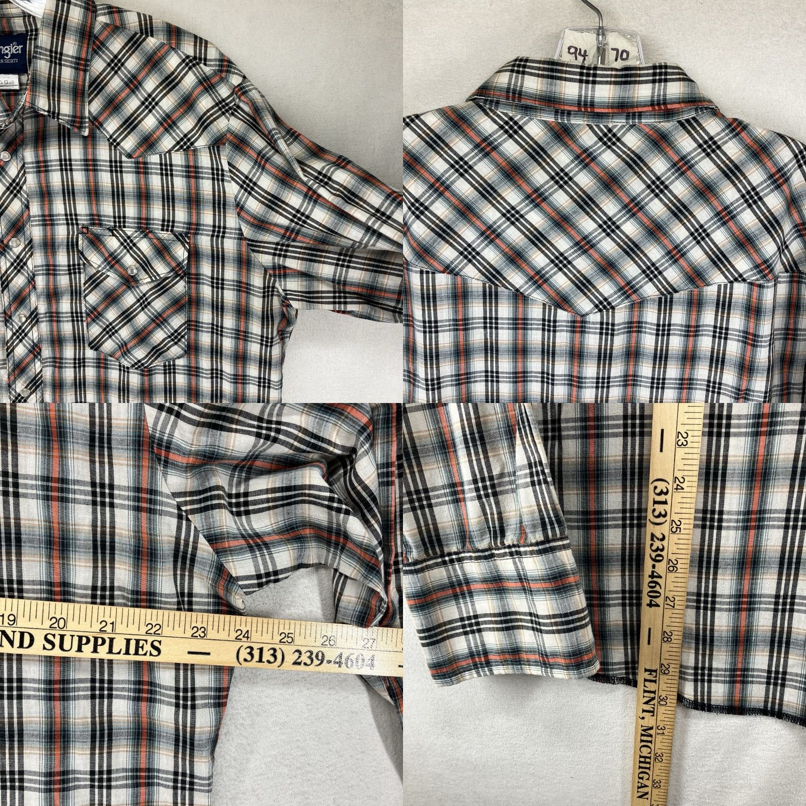 Wrangler Wrangler Shirt Western Pearl Snap Casual Men L Multicolor Plaid 90s Colorful Cowboy Silver Buttons Pockets Breathable Lightweight Cotton Blend Regular Size US L / EU 52-54 / 3 - 9 Thumbnail