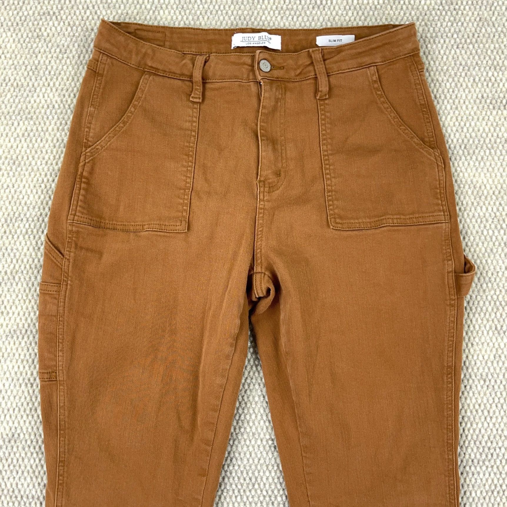 Denime Judy Blue Jeans Women 30 Slim Straight Denim Brown 5-Pocket Stretch Work Wear Carpent er Caption? Size 30" / US 8 / IT 44 - 3 Thumbnail