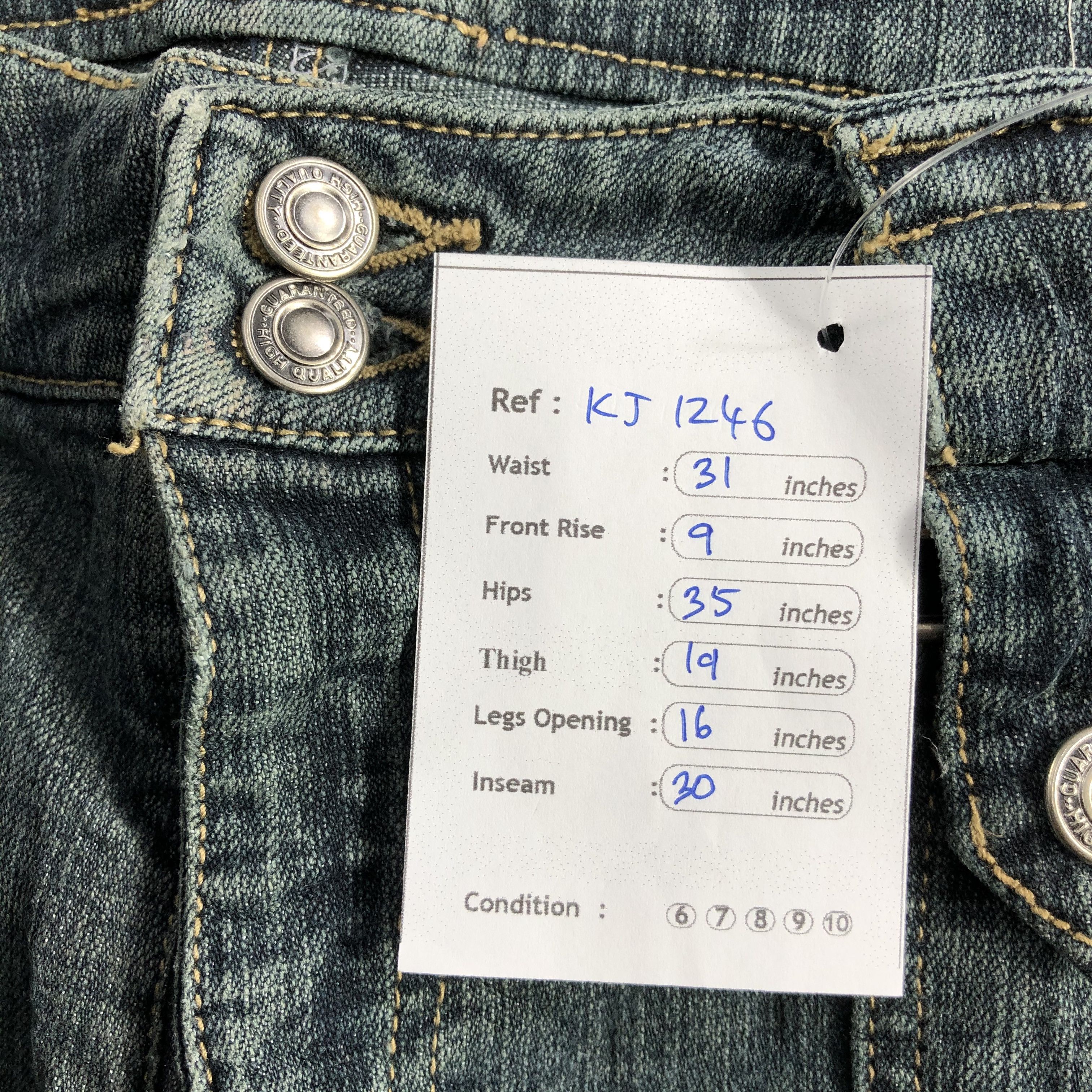 Japanese Brand Vintage 90s Japanese Brand Faded Blue Flare Denim Size US 28 / EU 44 - 9 Thumbnail