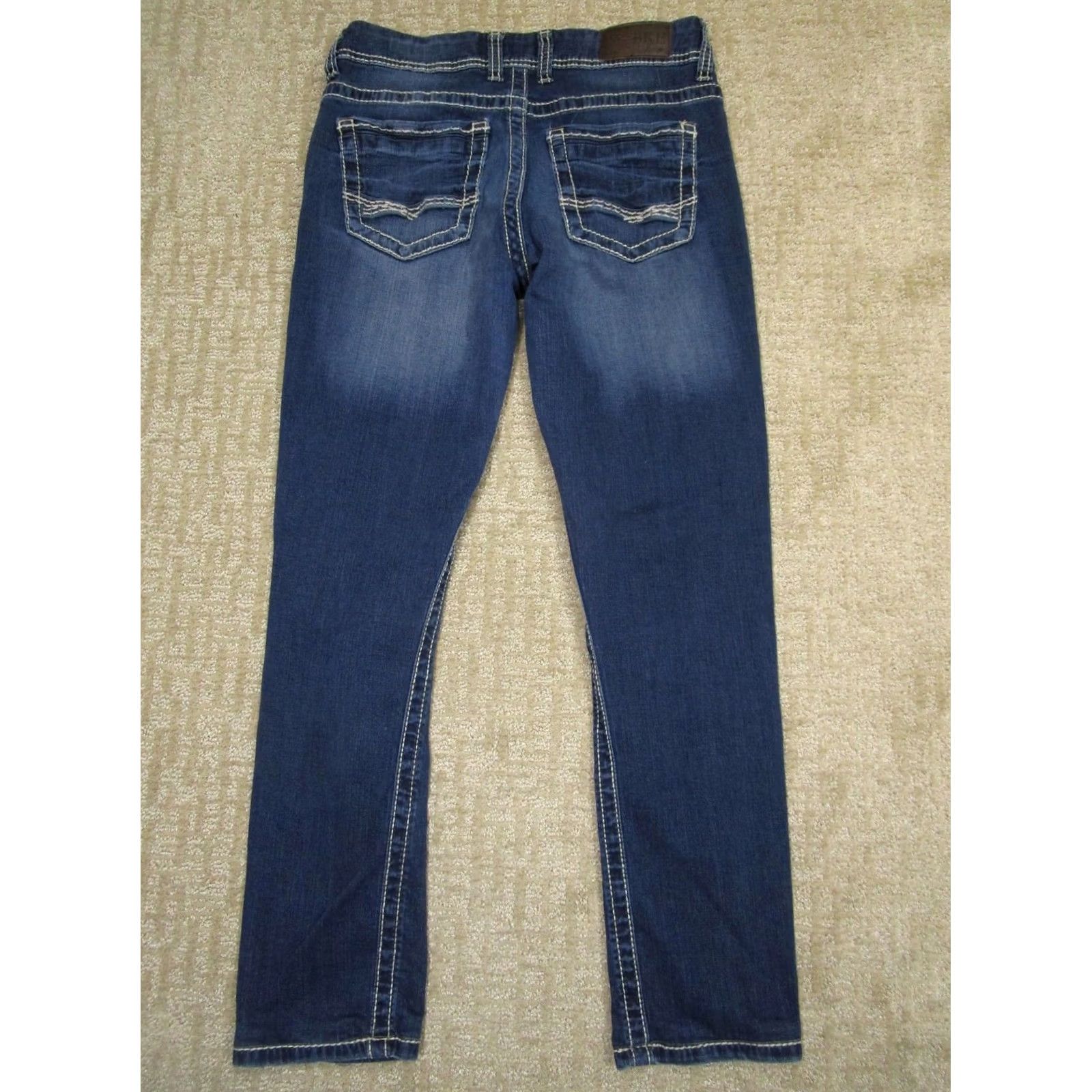 Vintage BKE Jeans Women 27 Blue Buckle Low Rise Straight Pants Denim Stretch Jeans Dark Wash Size 27" / US 4 / IT 40 - 3 Thumbnail