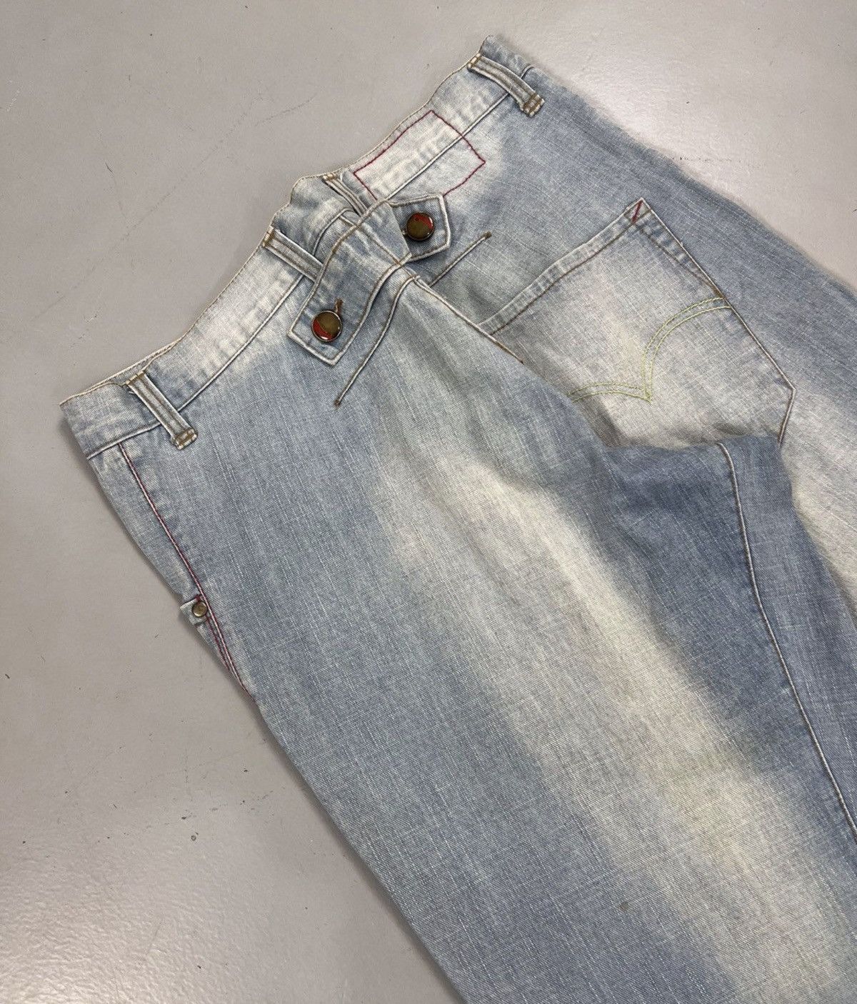 Levi's Vintage Levi’s engineer jeans denim buckle belt Size US 31 - 3 Thumbnail