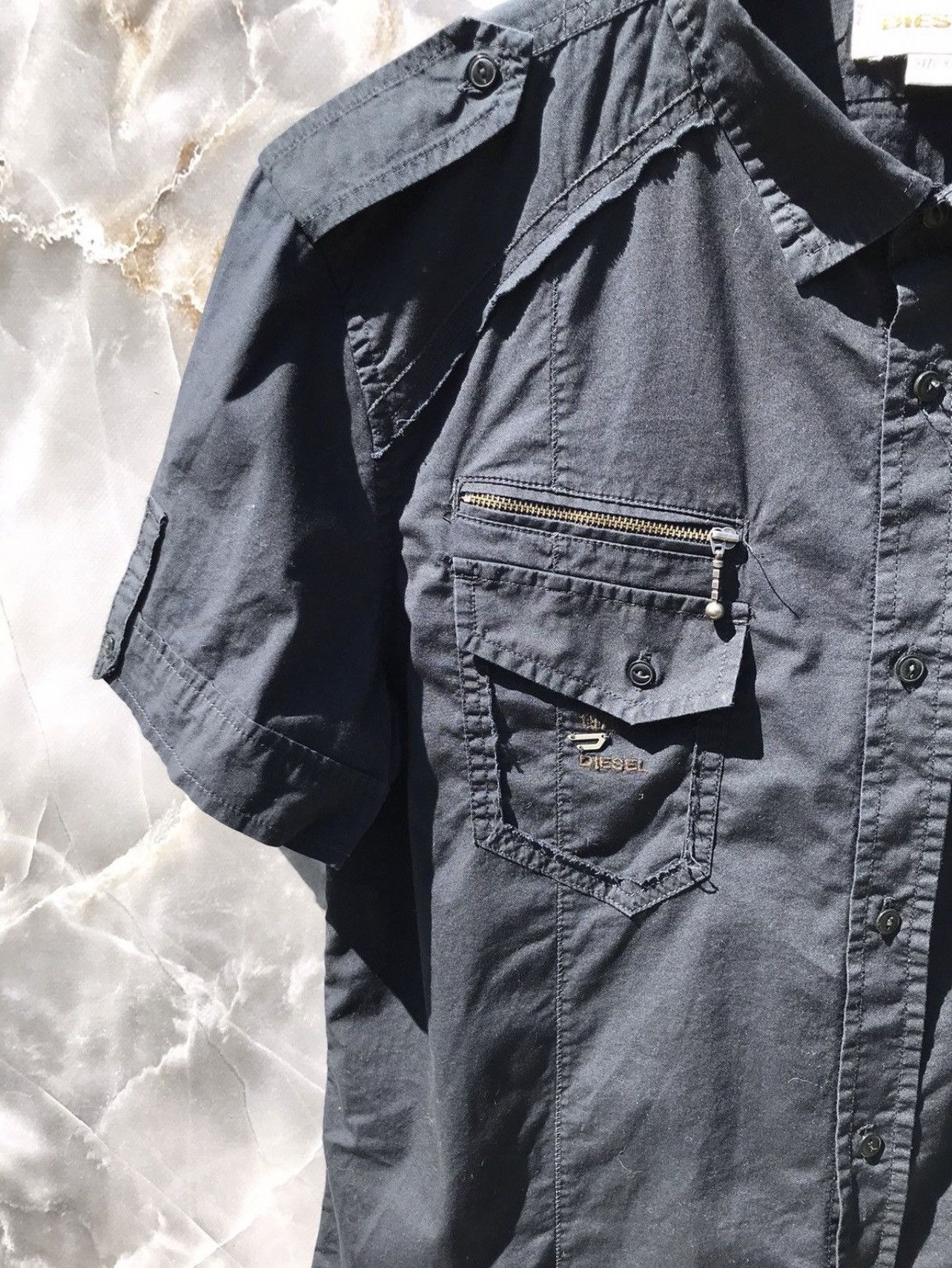Diesel Vintage Diesel Distressed Y2k Shirt Size XL / US 12-14 / IT 48-50 - 4 Thumbnail