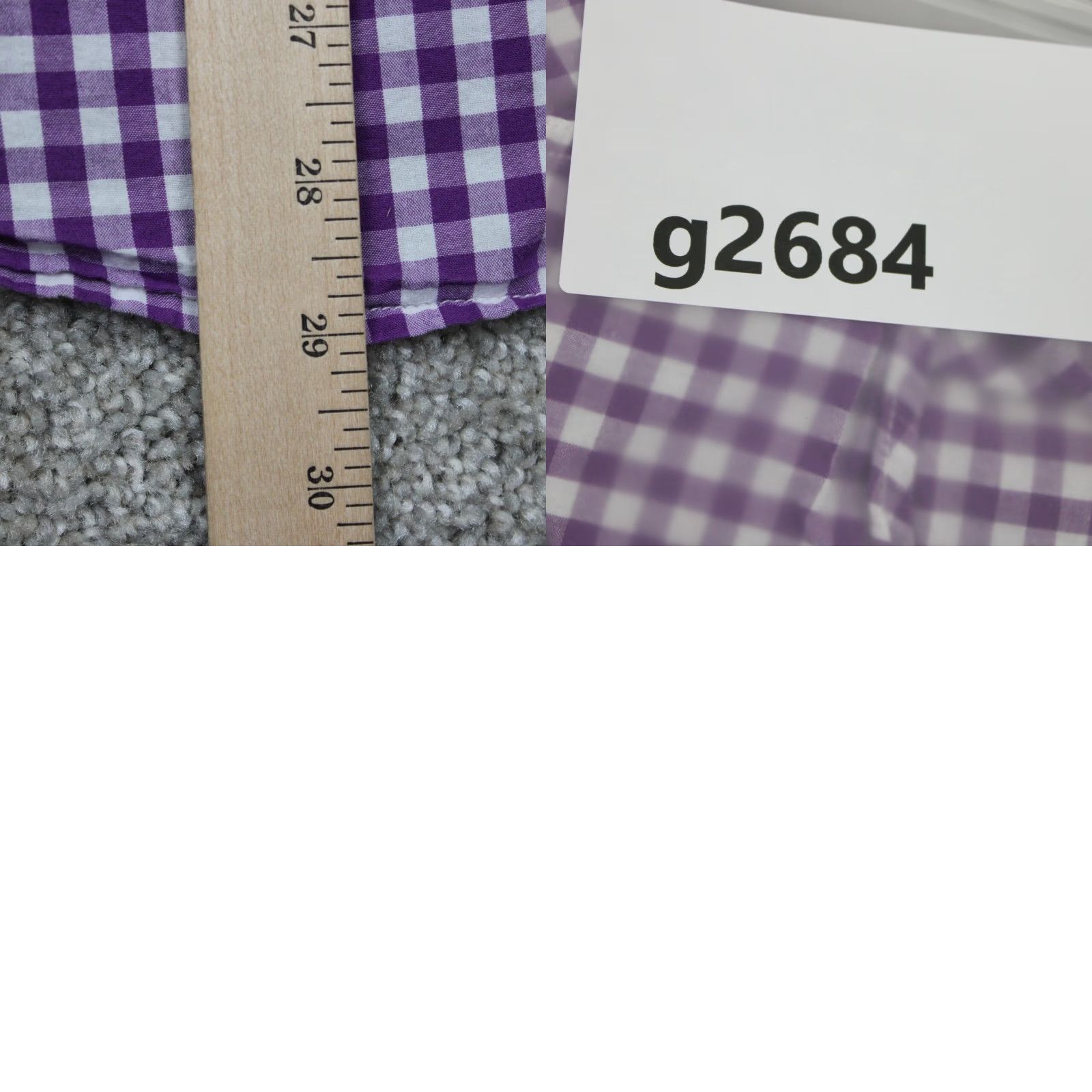 Vintage RVYC Shirt Mens Large Purple/White Gingham Cotton Long Sleeve Button Down Size US L / EU 52-54 / 3 - 9 Thumbnail