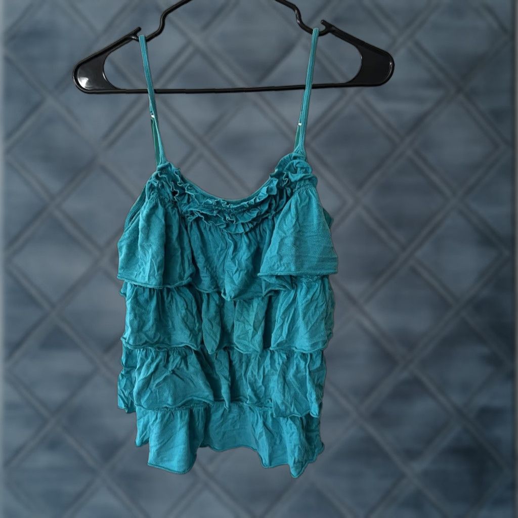 Express Express Aqua Sequin Women's Tank Top Size Large - Casual Sleeveless Cotton Basic Size L / US 10 / IT 46 - 1 Thumbnail