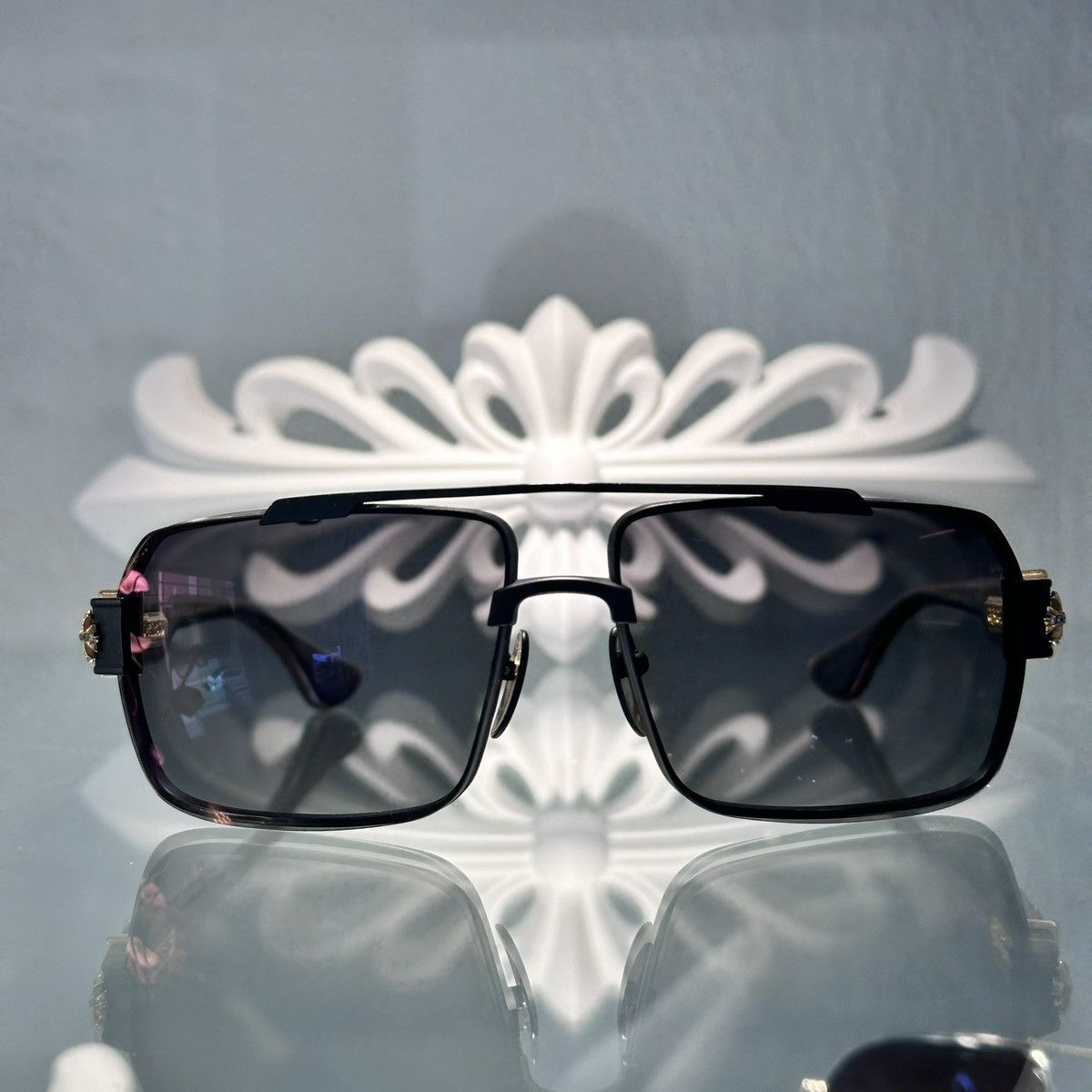 Chrome Hearts Chrome Hearts 💎 JEWEL Gummer 1/1 ‘Dark Triad’ Sunglasses Size ONE SIZE - 7 Thumbnail
