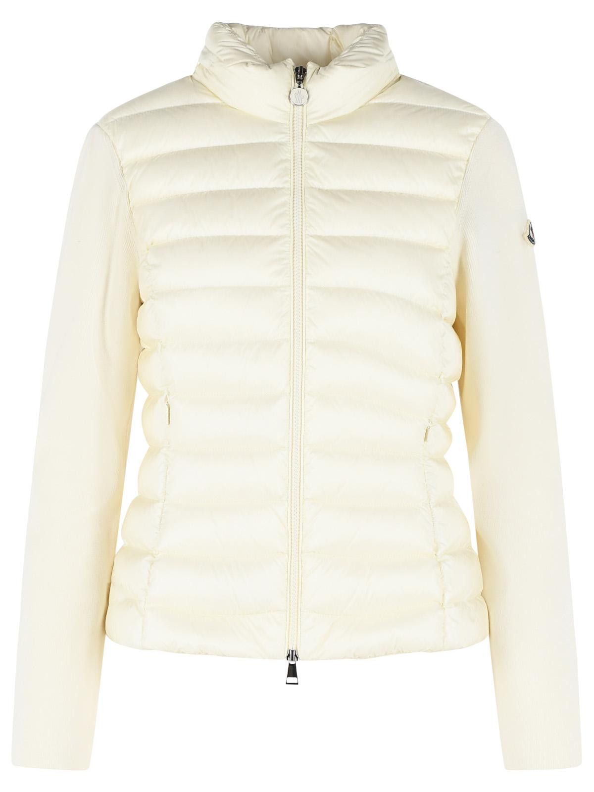Moncler MONCLER Padded Virgin Wool Cardigan With Ivory White Zip Size M / US 6-8 / IT 42-44 - 1 Thumbnail