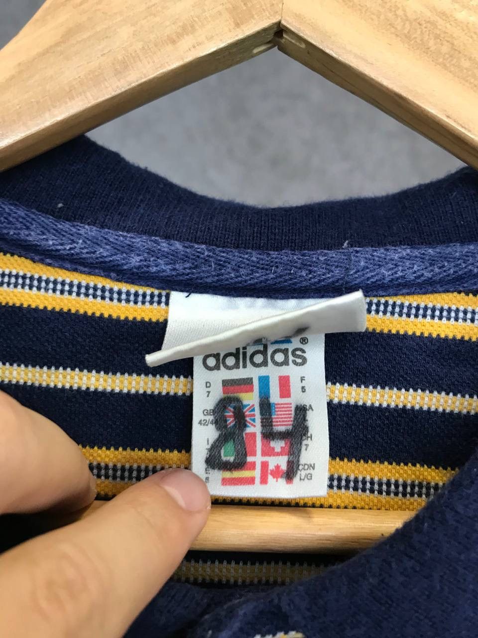Adidas Adidas vintage sportwear striped polo tee Size US M / EU 48-50 / 2 - 6 Thumbnail