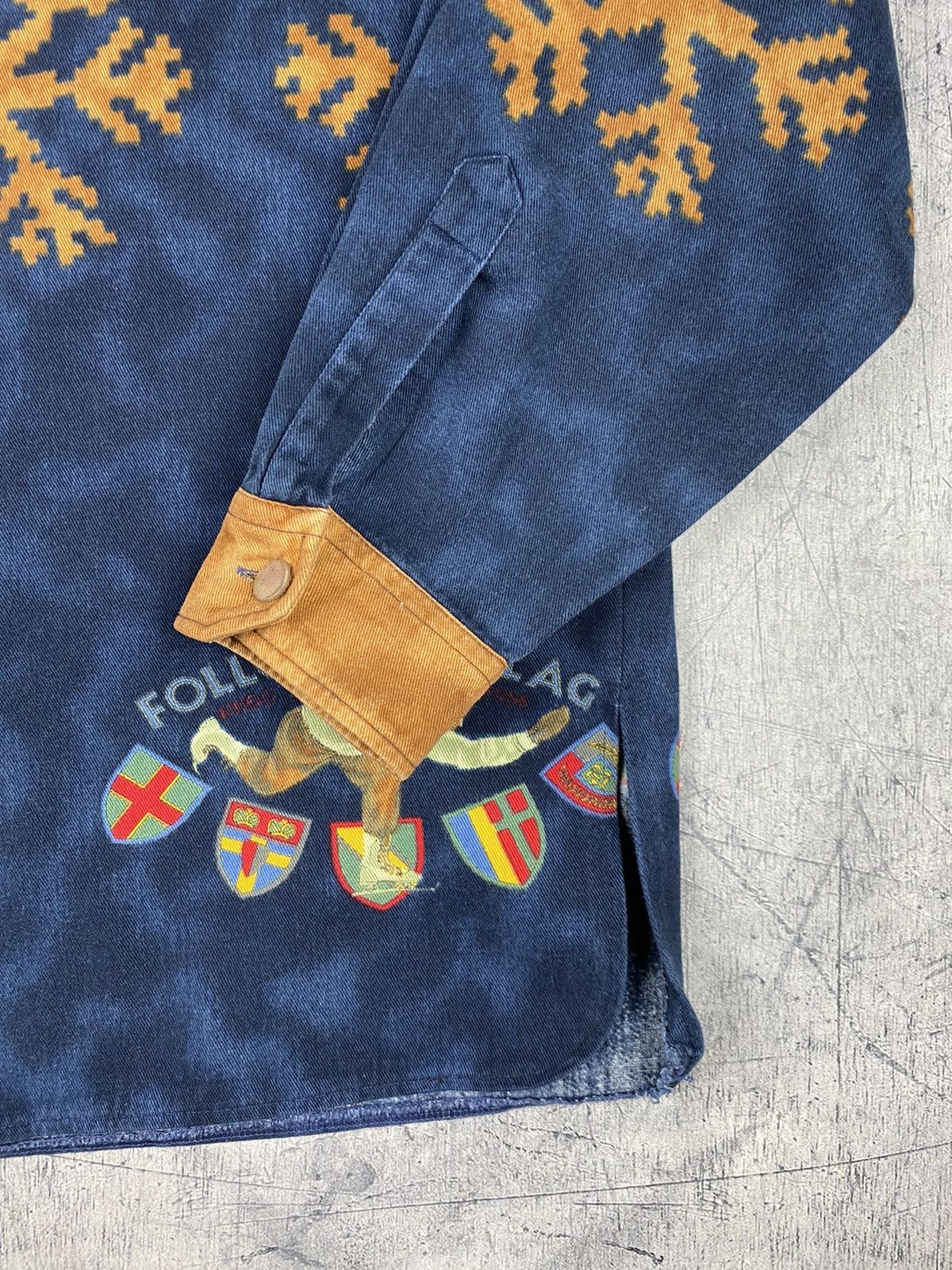 Hugo Boss × Vintage Vintage Rare Hugo Boss Follow The Flag Button Up Shirt Size US XXL / EU 58 / 5 - 9 Thumbnail