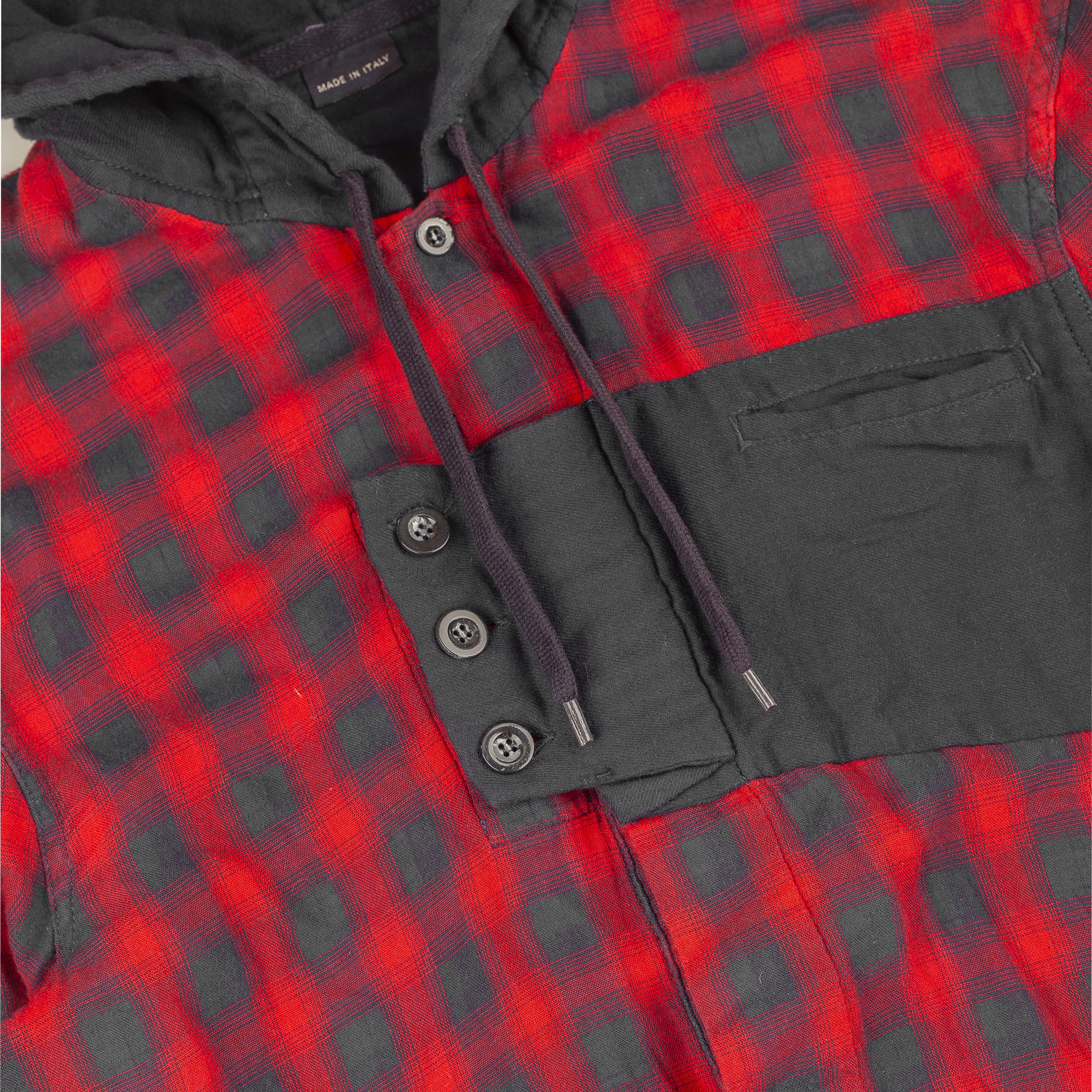 Marithe + Francois Girbaud Marithé François Girbaud Checked Hooded Shirt (S) Size US S / EU 44-46 / 1 - 5 Thumbnail