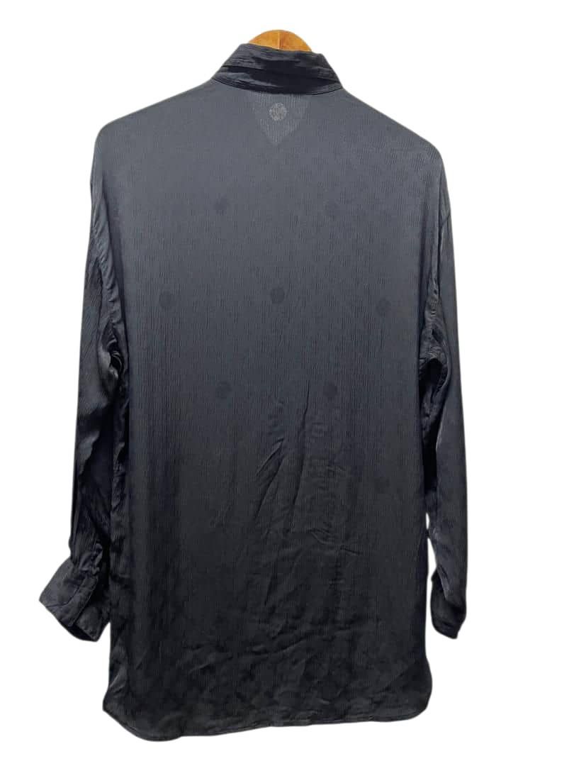 Versace GIANNI VERSACE Black Silk Hidden Long Sleeve Size US M / EU 48-50 / 2 - 6 Thumbnail