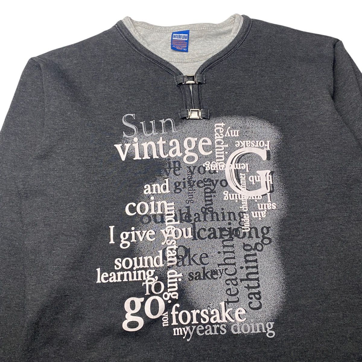 Hysteric Glamour 2000's Interflow Double Layer Poem Bondage Sweatshirt Size US XL / EU 56 / 4 - 2 Thumbnail