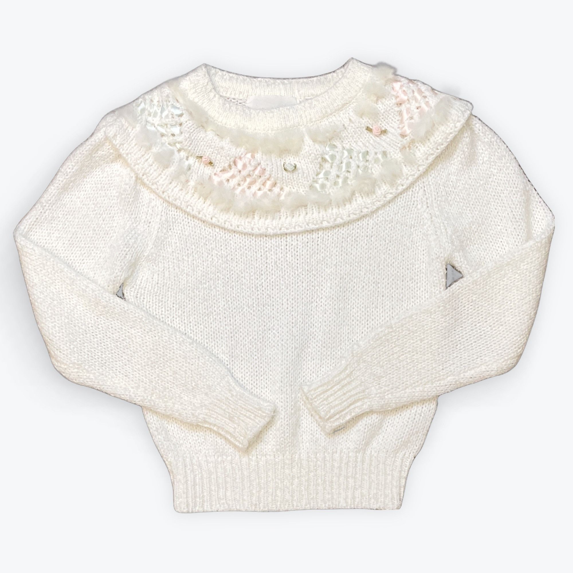 Vintage XL - Vintage Promptly Knit White Sweater Size XL / US 12-14 / IT 48-50 - 1 Thumbnail